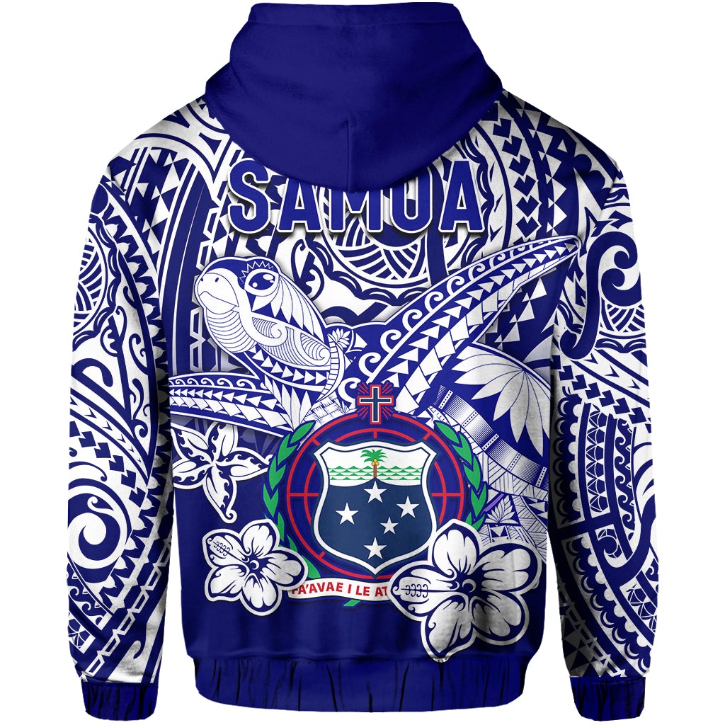 Samoa Polynesian Zip Hoodie Samoan Loved Turtles LT13