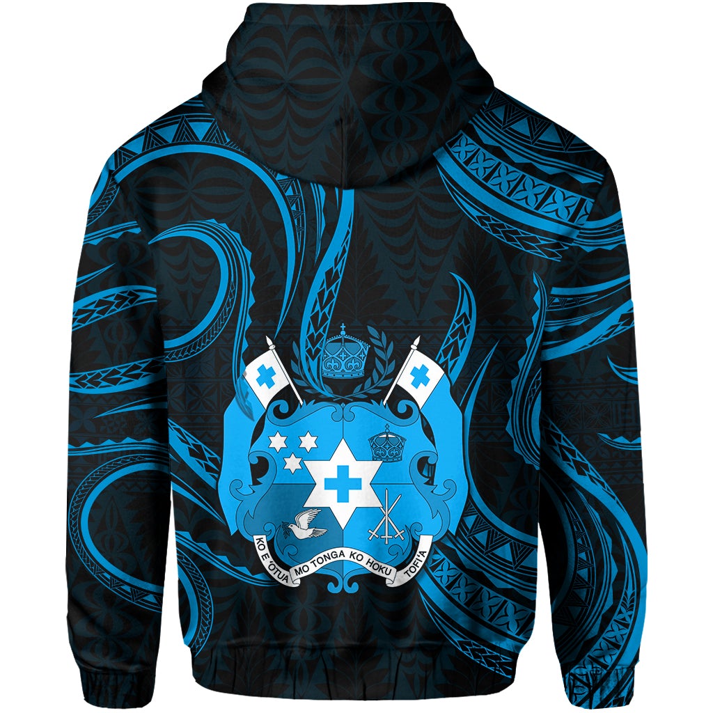 Tonga Pattern Hoodie Always Proud Version Blue LT13