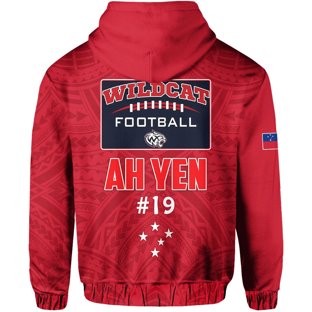 Wildcat Football Hoodie Polynesian Woods Cross High School LT13