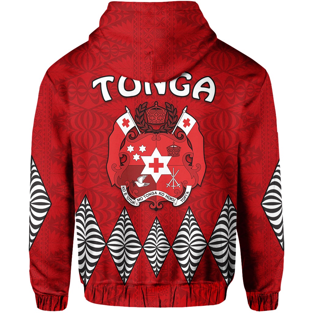 Tonga Warriors Hoodie Tongan Pattern Version Black LT13