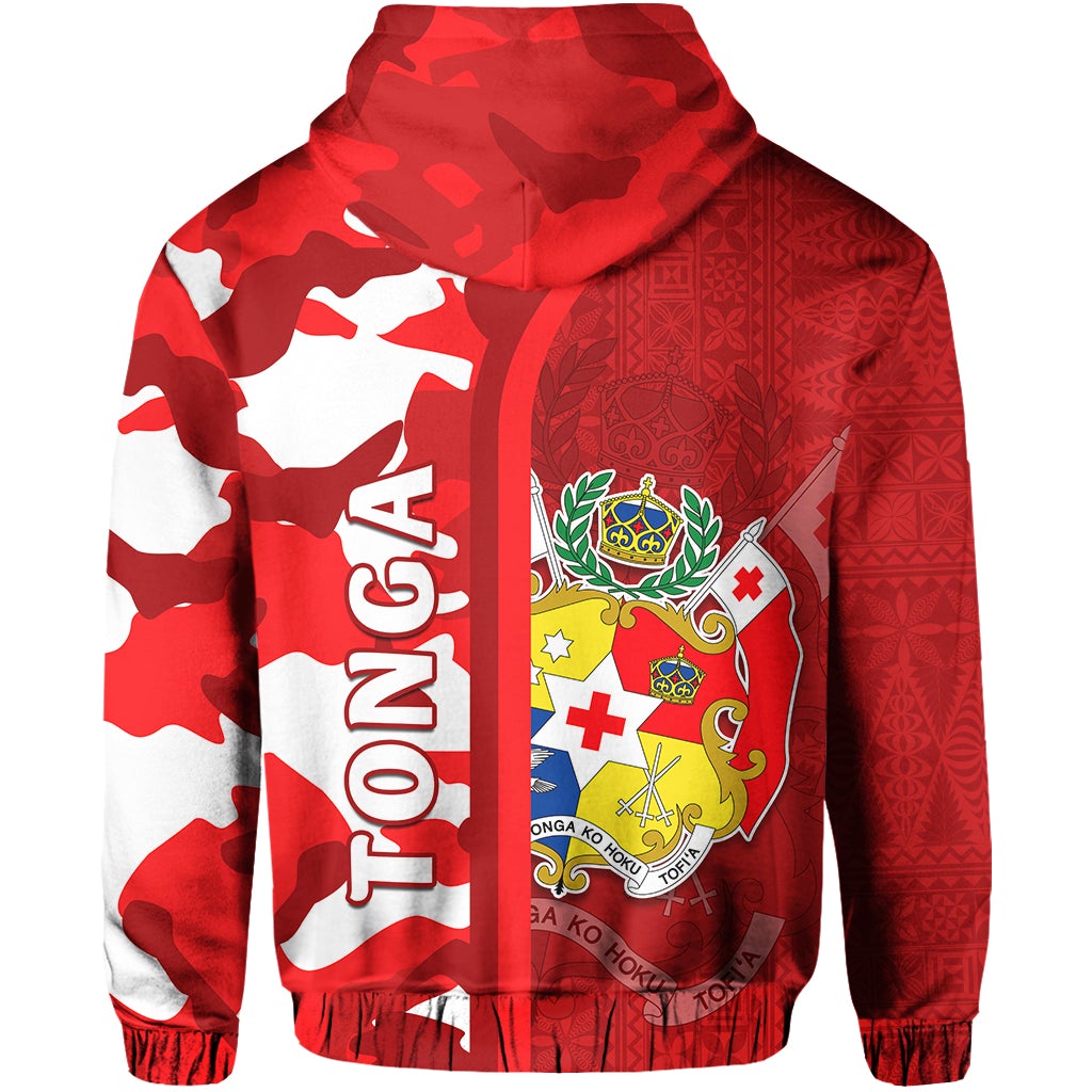 Tonga Unique Hoodie Camouflage with Tongan Pattern LT13