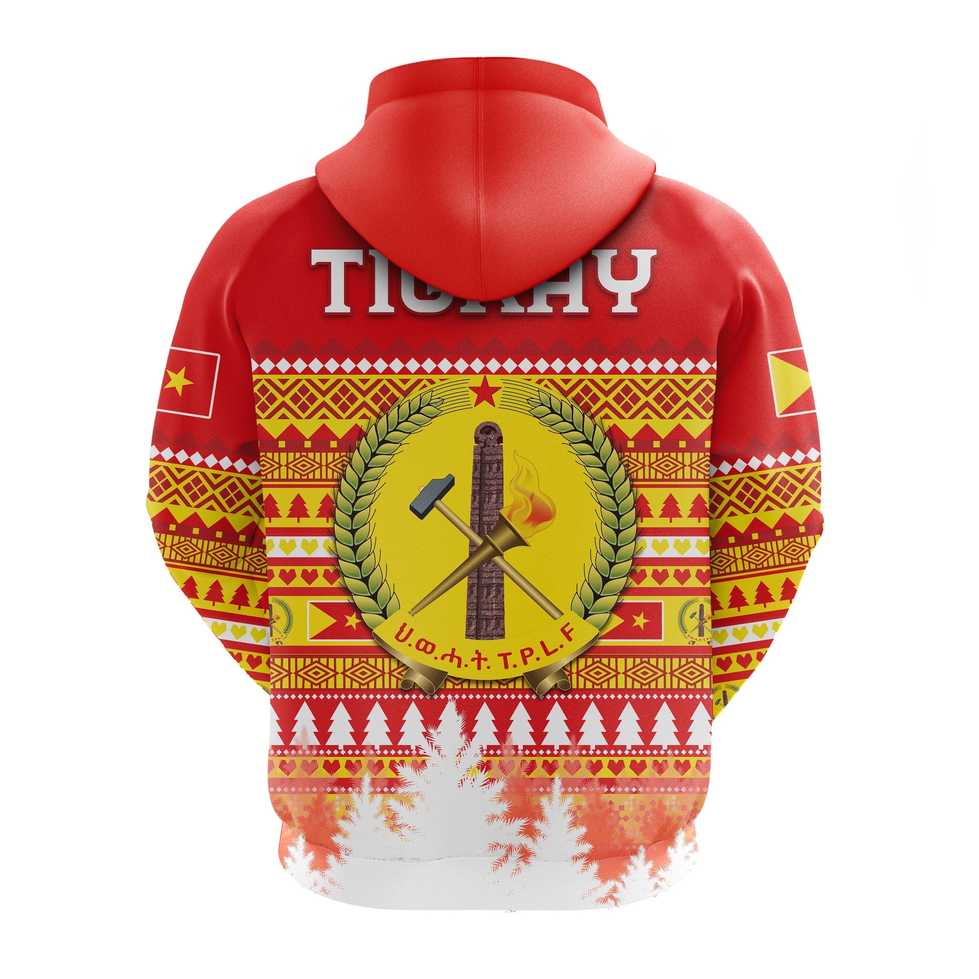 Tigray Hoodie Merry Christmas Mix African Pattern LT13