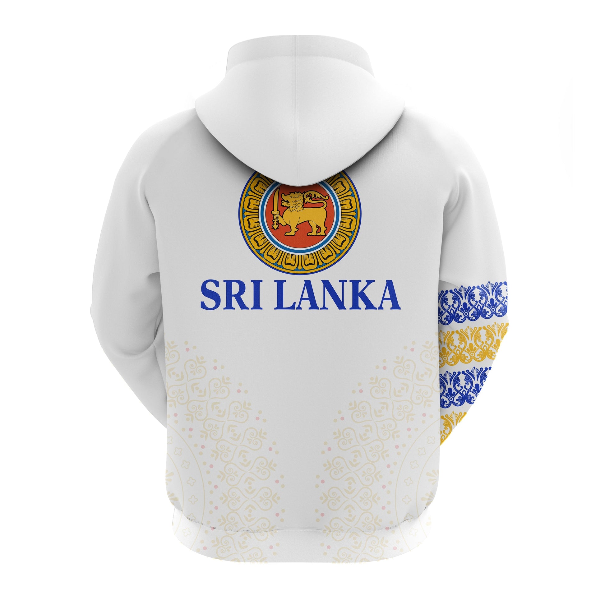 Sri Lanka Hoodie Traditional Pattern and Elephants LT13