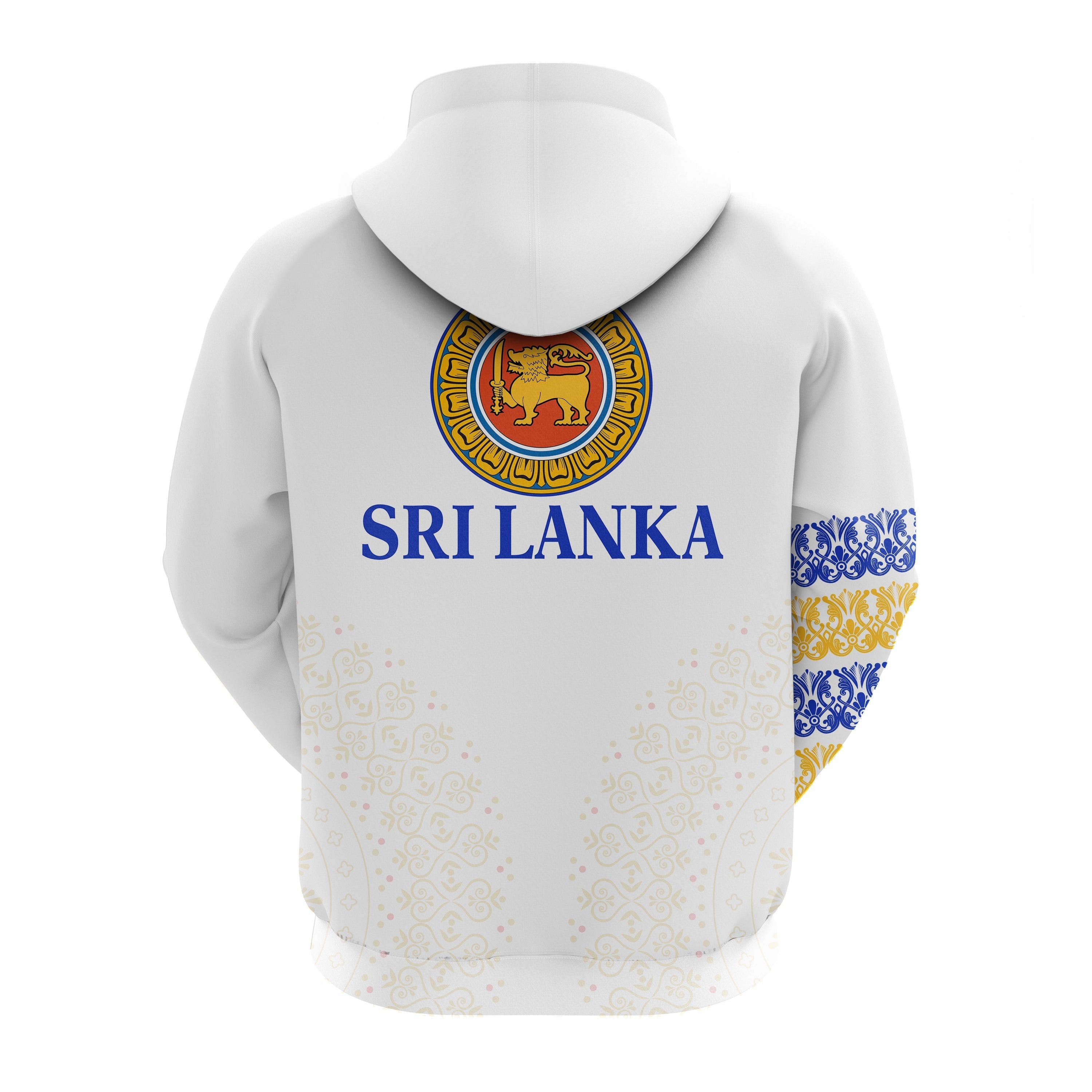 Sri Lanka Hoodie Traditional Pattern and Elephants LT13