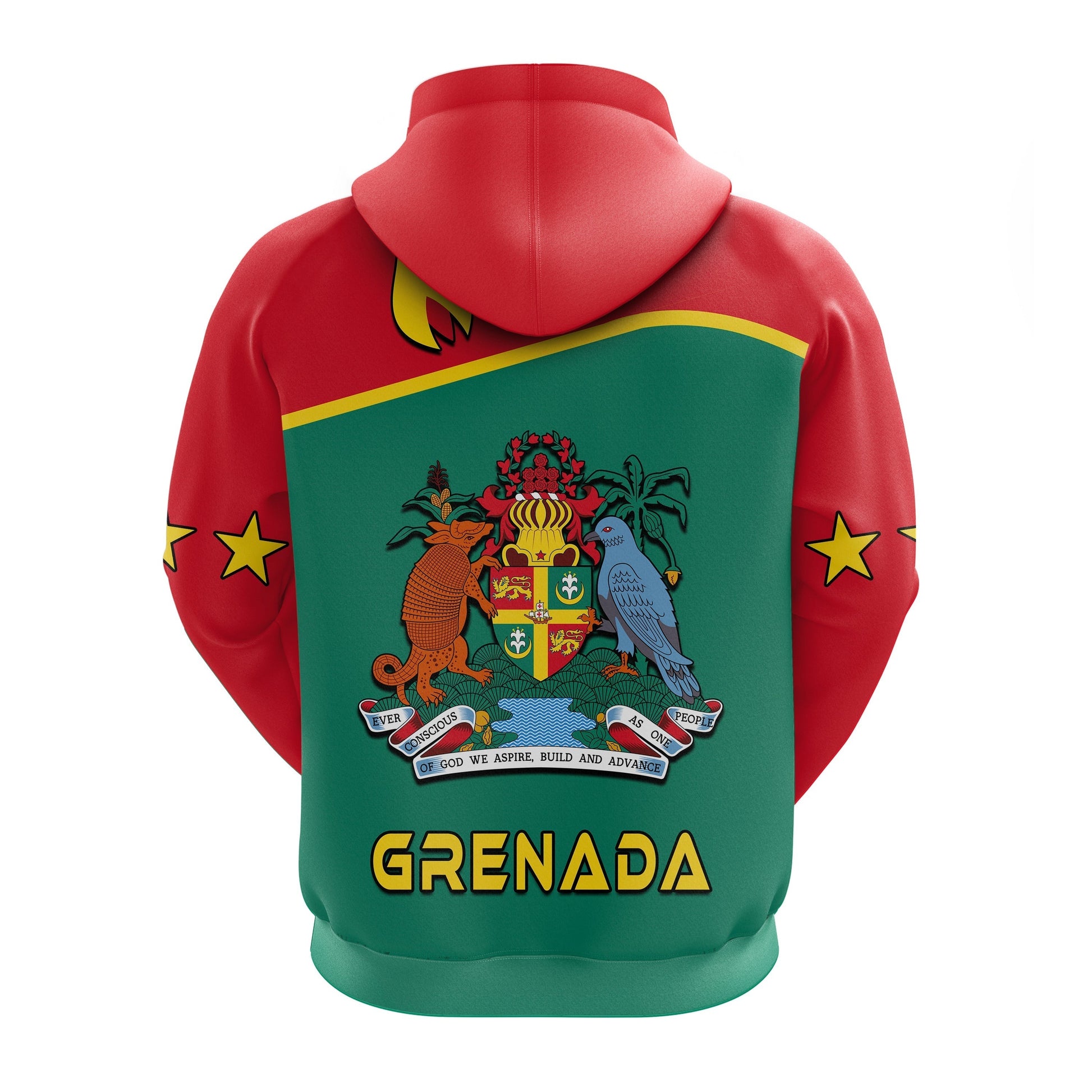 Custom Personalised Grenada Hoodie Coat Of Arms and Map Impressive LT13