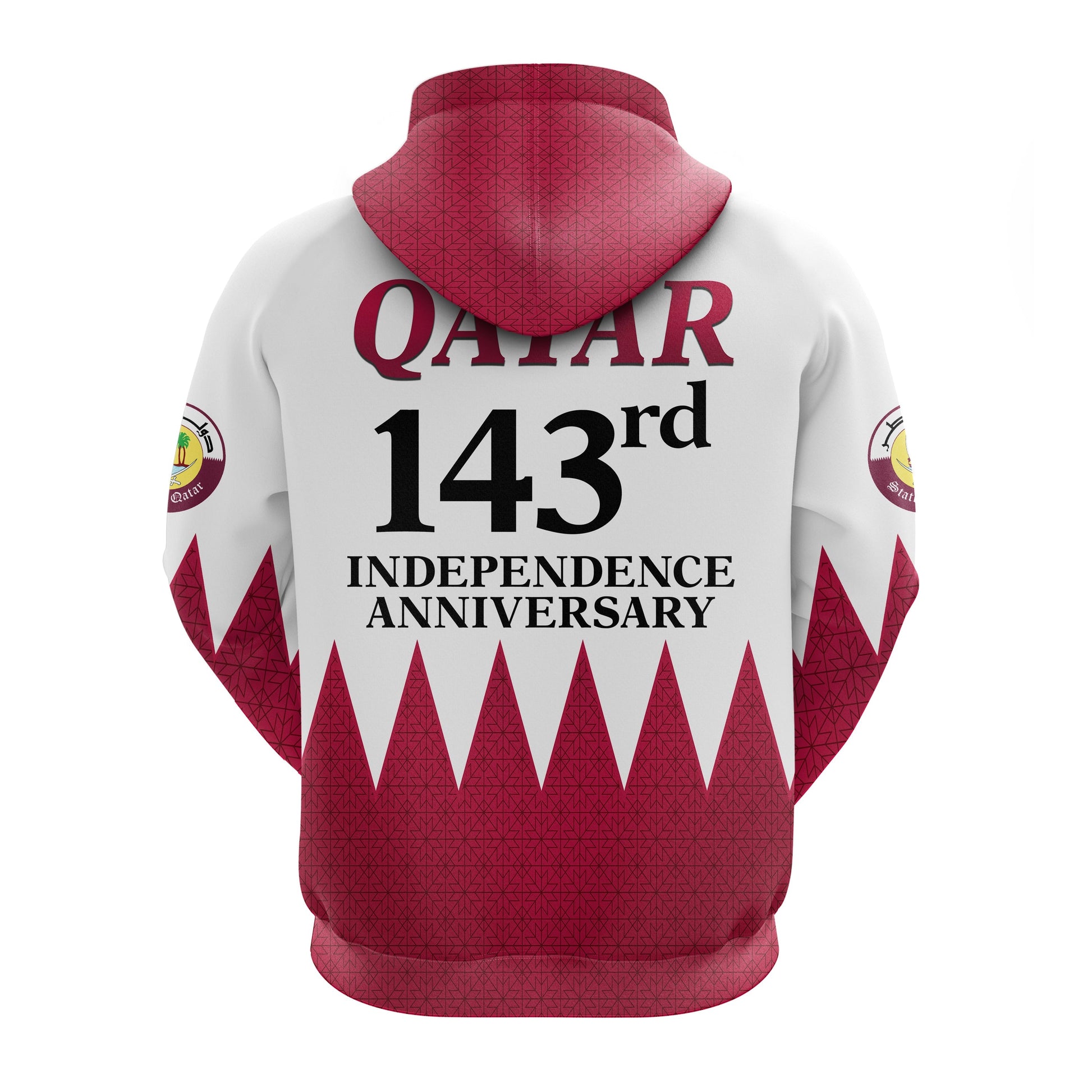 Qatar Zip Hoodie Happy National Day Style Flag LT13