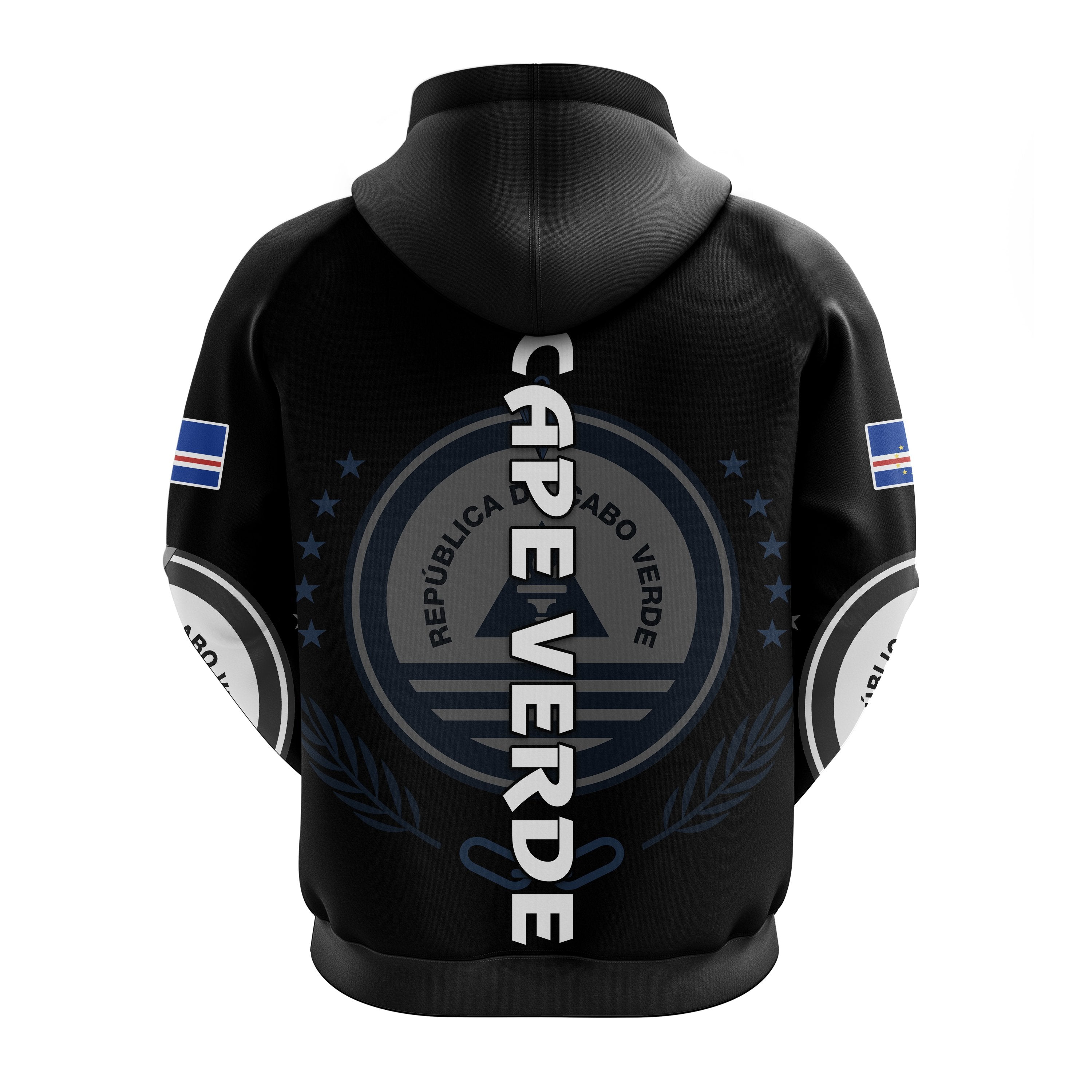 Custom Cape Verde Zip Hoodie Coat Of Arms LT13