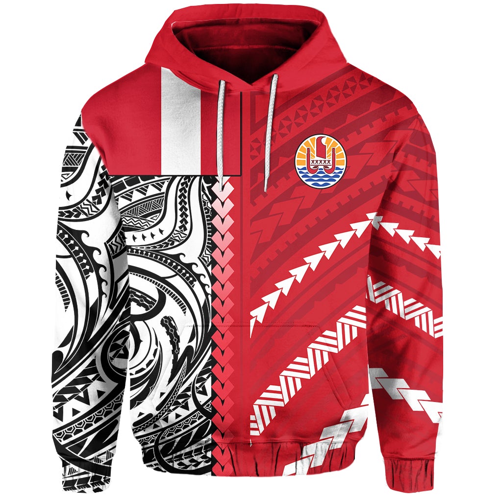 Tahiti Unique Hoodie Polynesia Pattern LT13