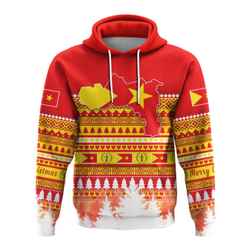 Tigray Hoodie Merry Christmas Mix African Pattern LT13