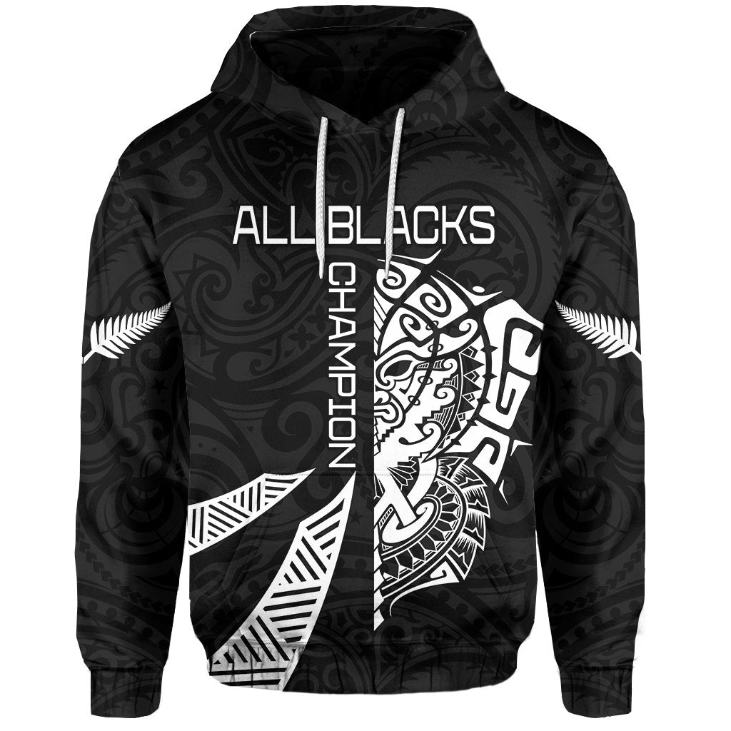 Custom Personalised New Zealand Rugby Hoodie Haka All Black mix Ta Moko LT13