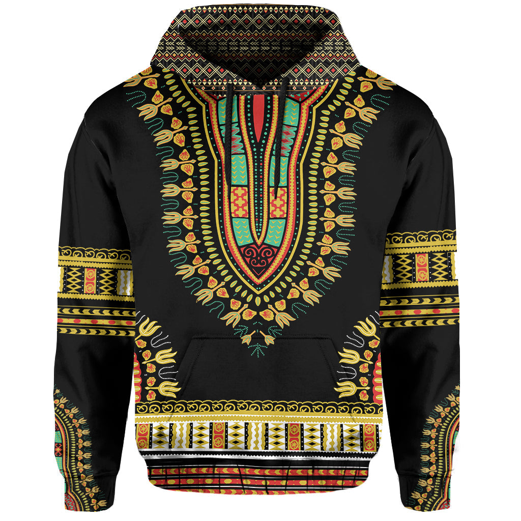 African Hoodie Colorful Dashiki Zip Hoodie