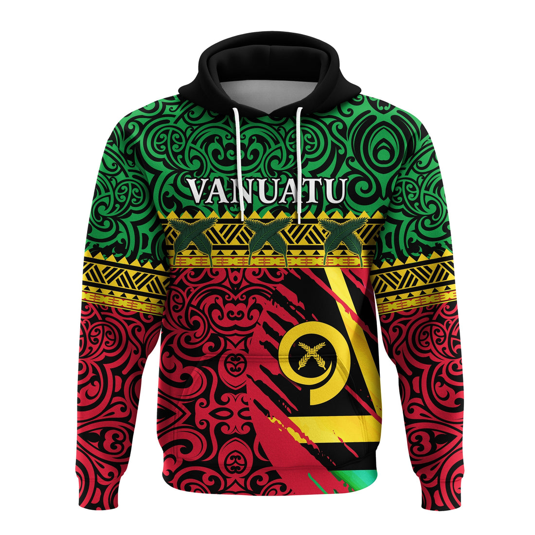 Vanuatu Dreamy Hoodie Flag and Pattern LT13