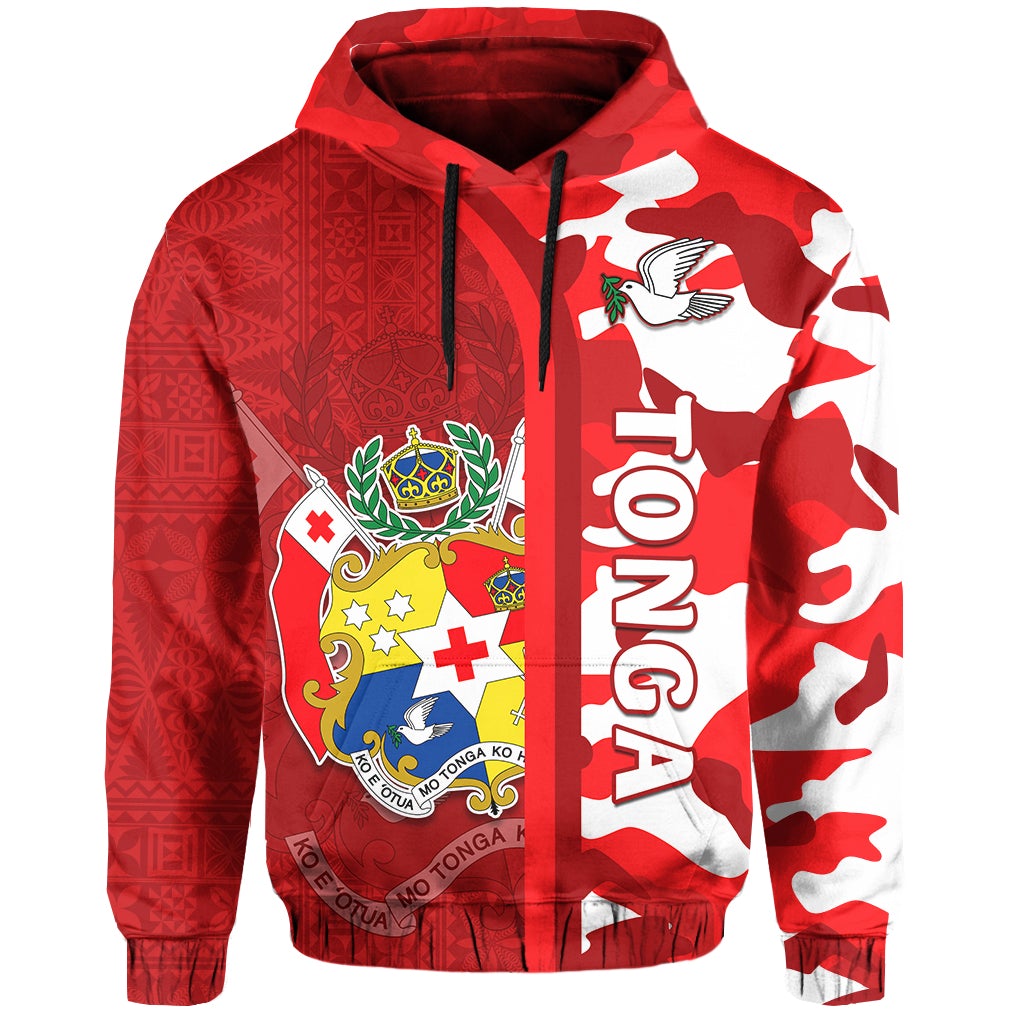Tonga Unique Hoodie Camouflage with Tongan Pattern LT13