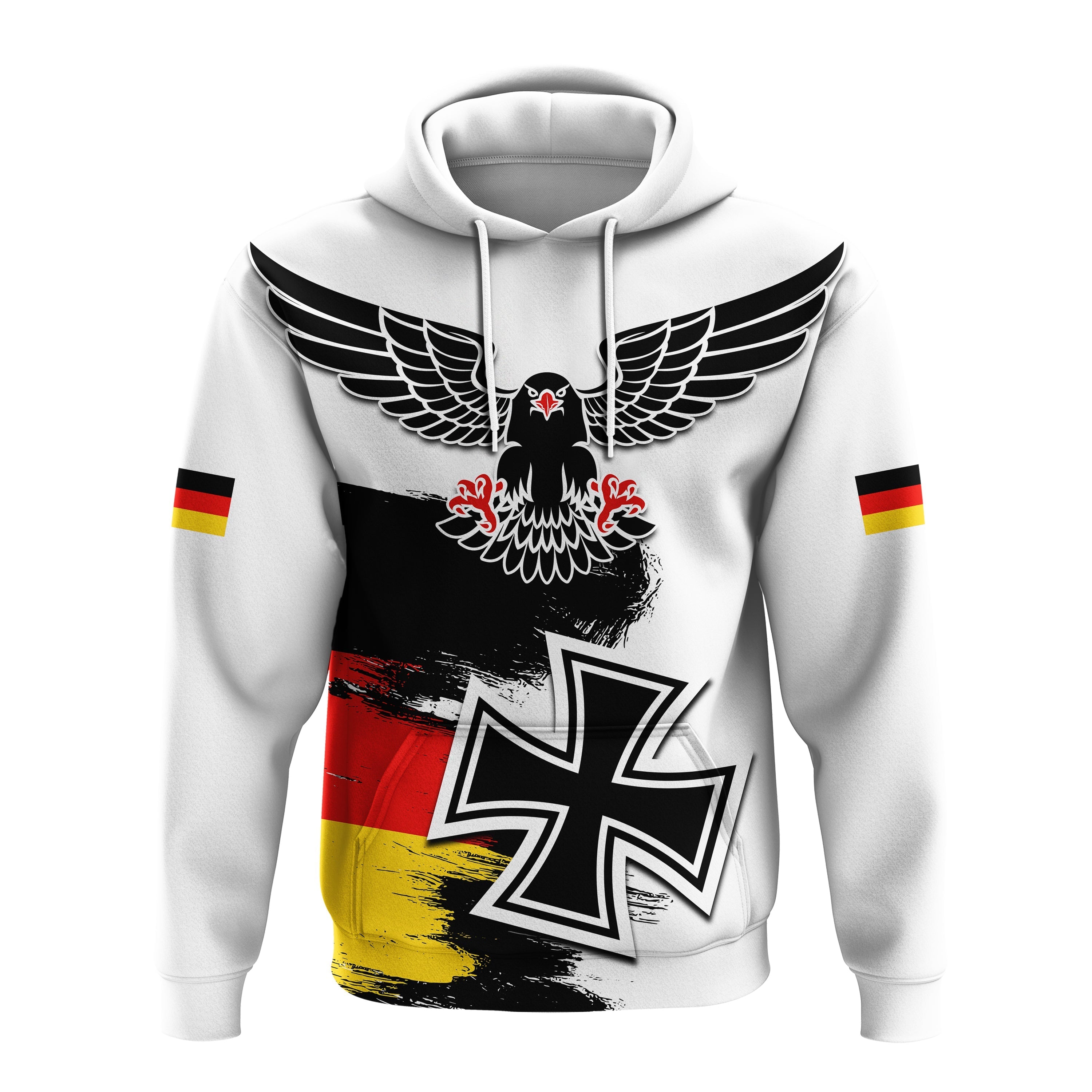 Custom Germany Hoodie Grunge Deutschland Flag and Eagle LT13