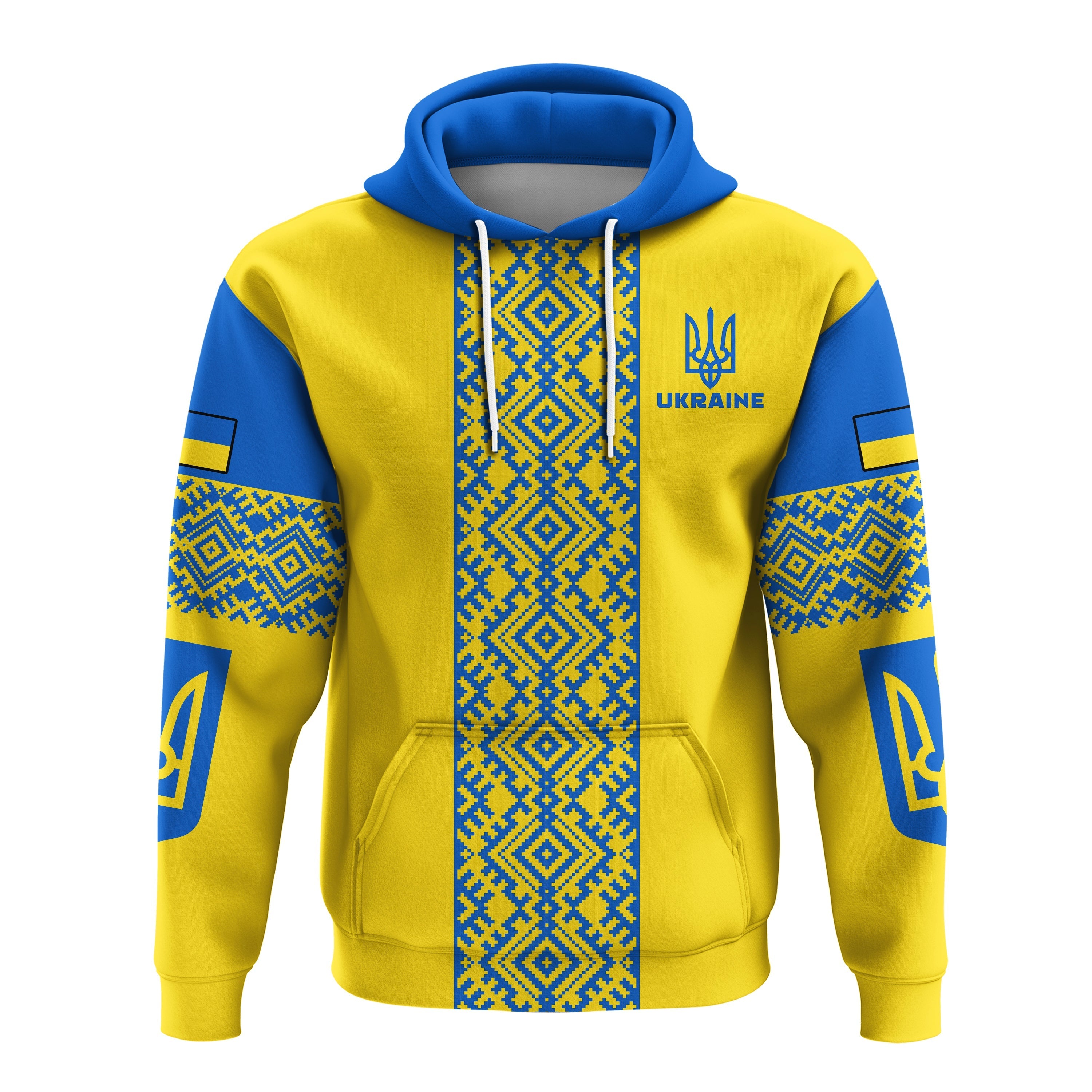 Custom Ukraine Hoodie Ukrainian Pattern LT13