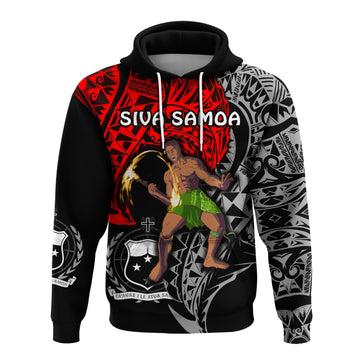 Siva Samoa Hoodie Samoan Dance Mix Red Polynesian LT13