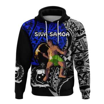 Siva Samoa Hoodie Samoan Dance Mix Blue Polynesian LT13