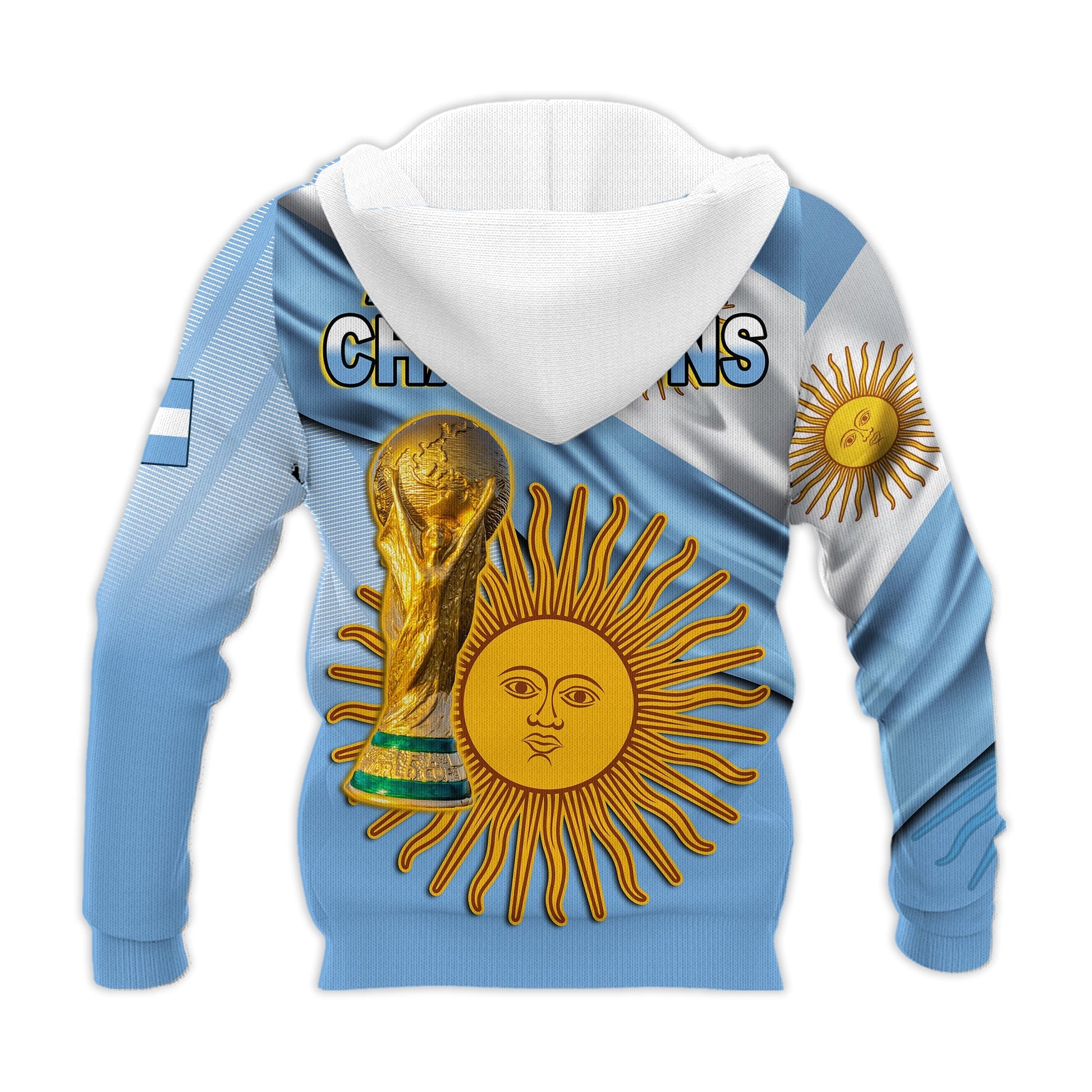 Argentina Football Hoodie Vamos La Albiceleste Champions World Cup Vibe Flag LT13