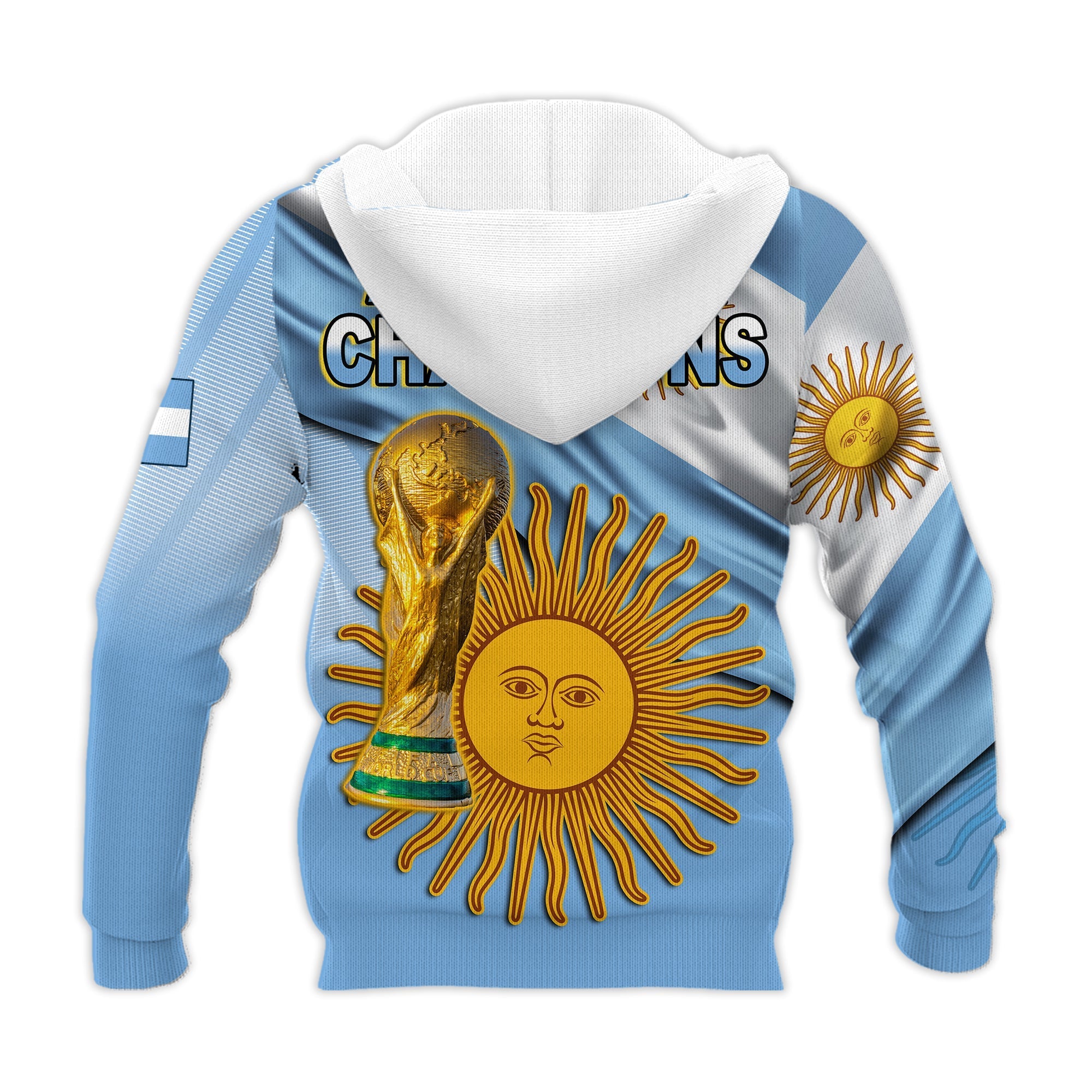 Argentina Football Hoodie Vamos La Albiceleste Champions World Cup Vibe Flag LT13