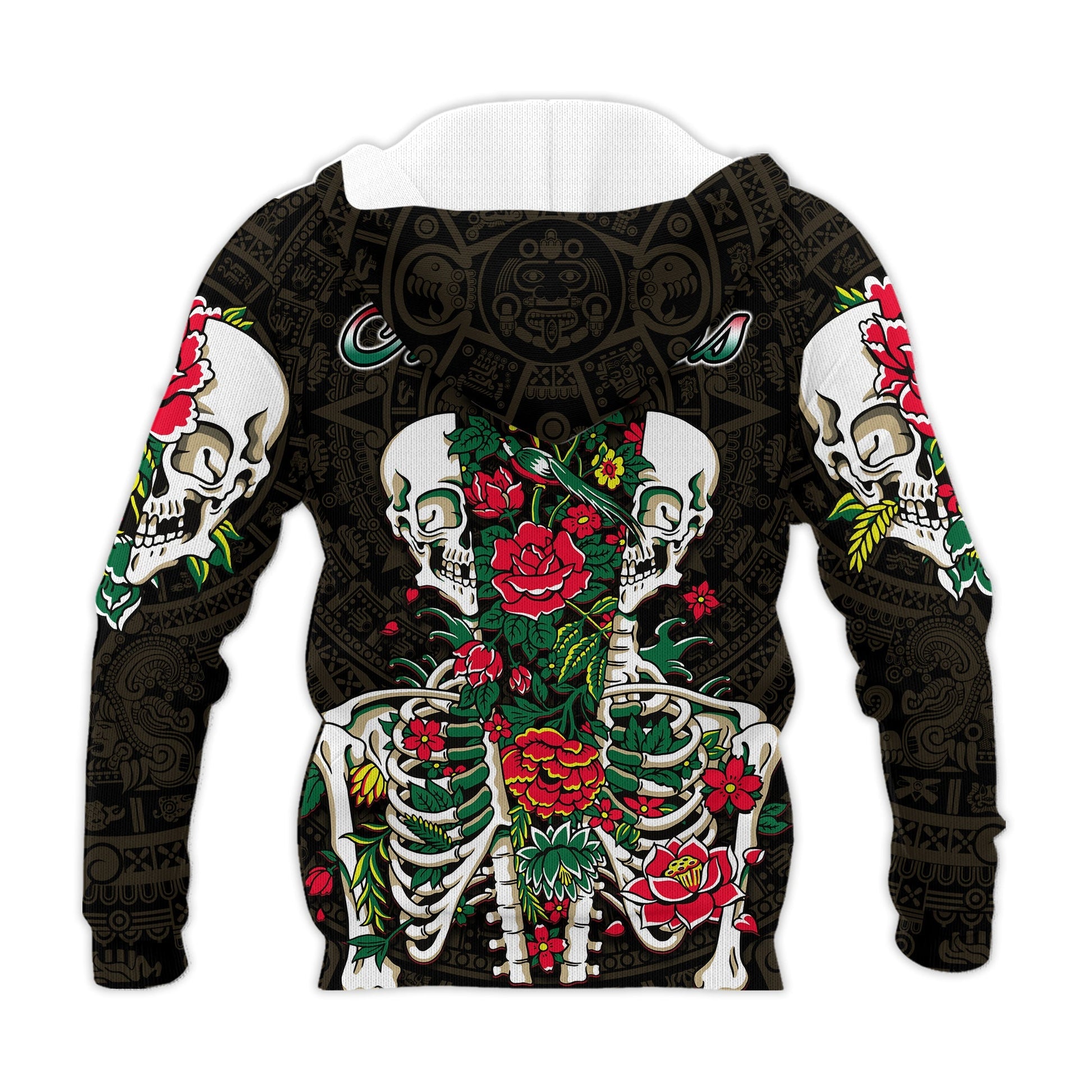 Mexico Hoodie Floral Skull Dia De Los Muertos LT14