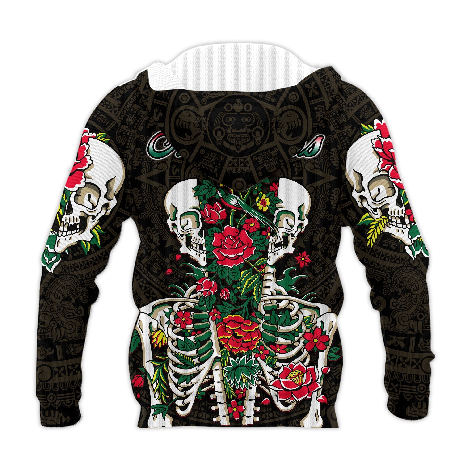 Mexico Hoodie Floral Skull Dia De Los Muertos LT14