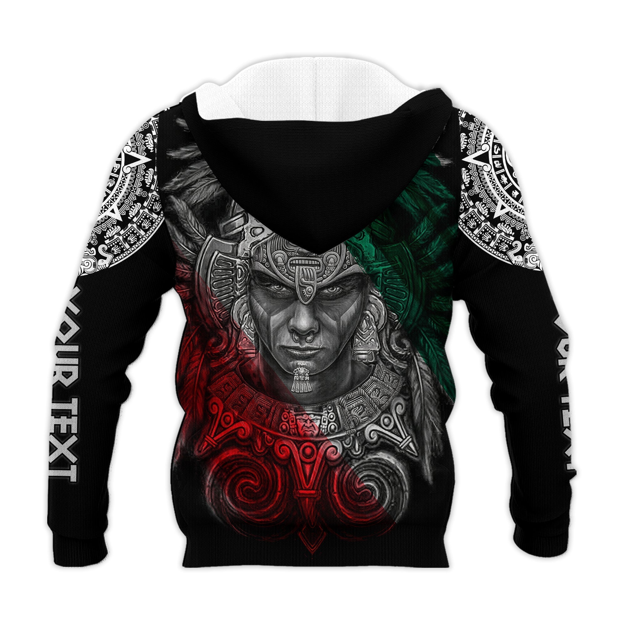 Custom Personalised Mexico Hoodie Warrior Eagle Aztec LT13