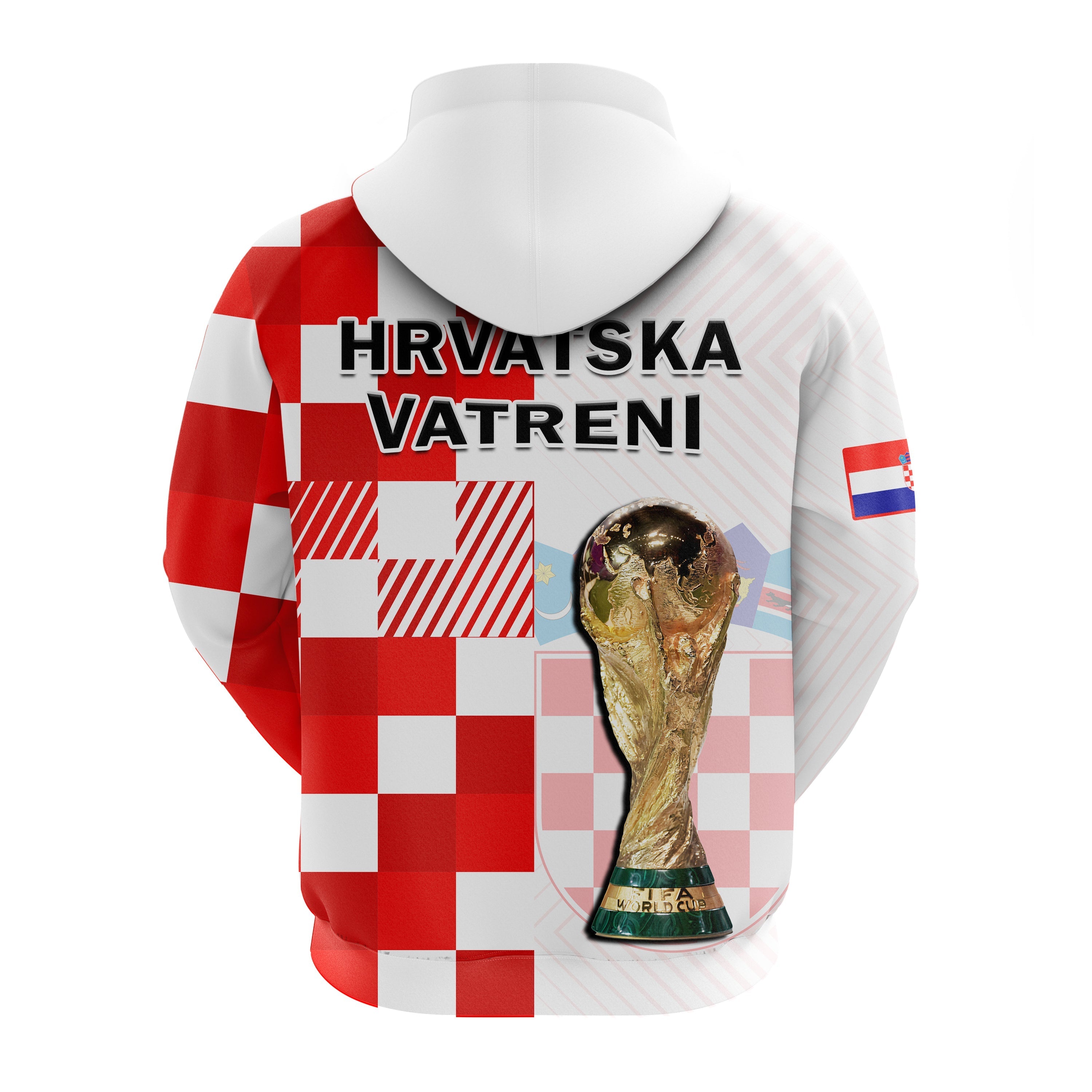 Croatia Football Hoodie Hrvatska Checkerboard Champions WC 2022 LT14
