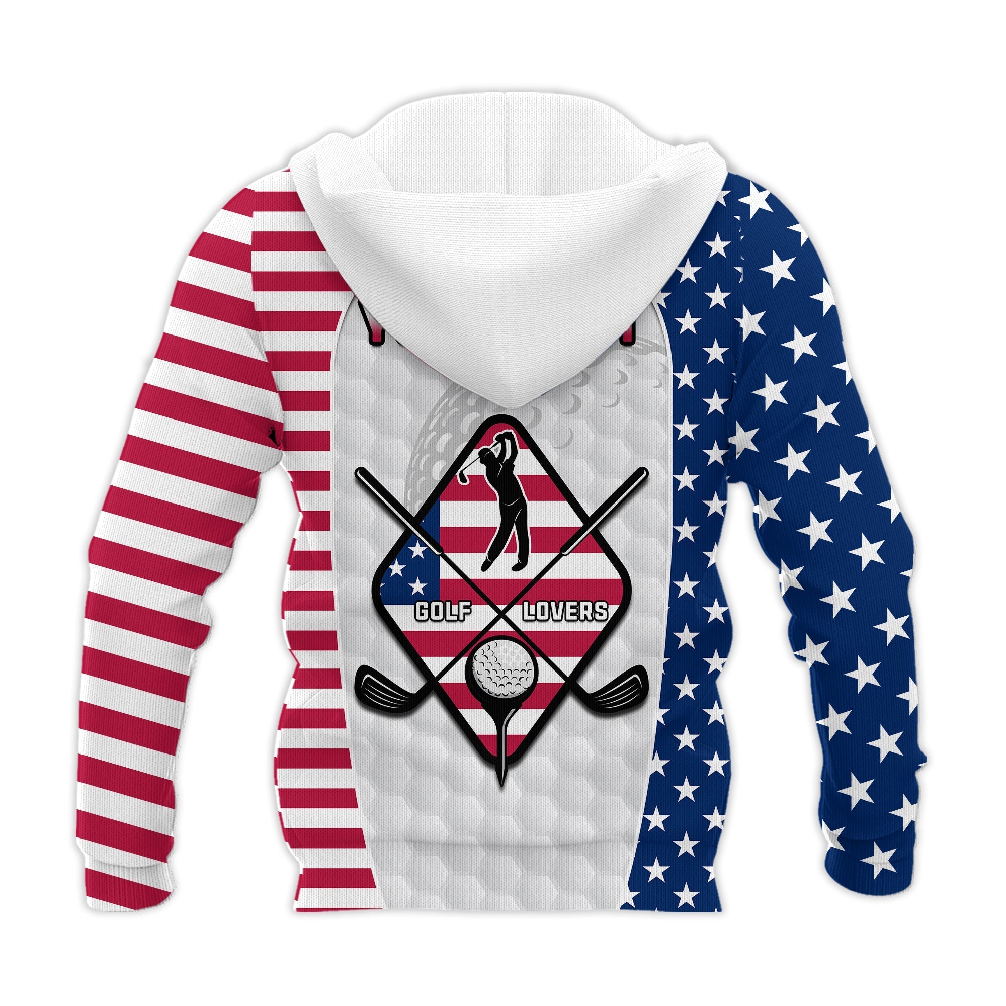 Custom American Flag Golf Hoodie Golf Lovers Trust Your Swing LT14