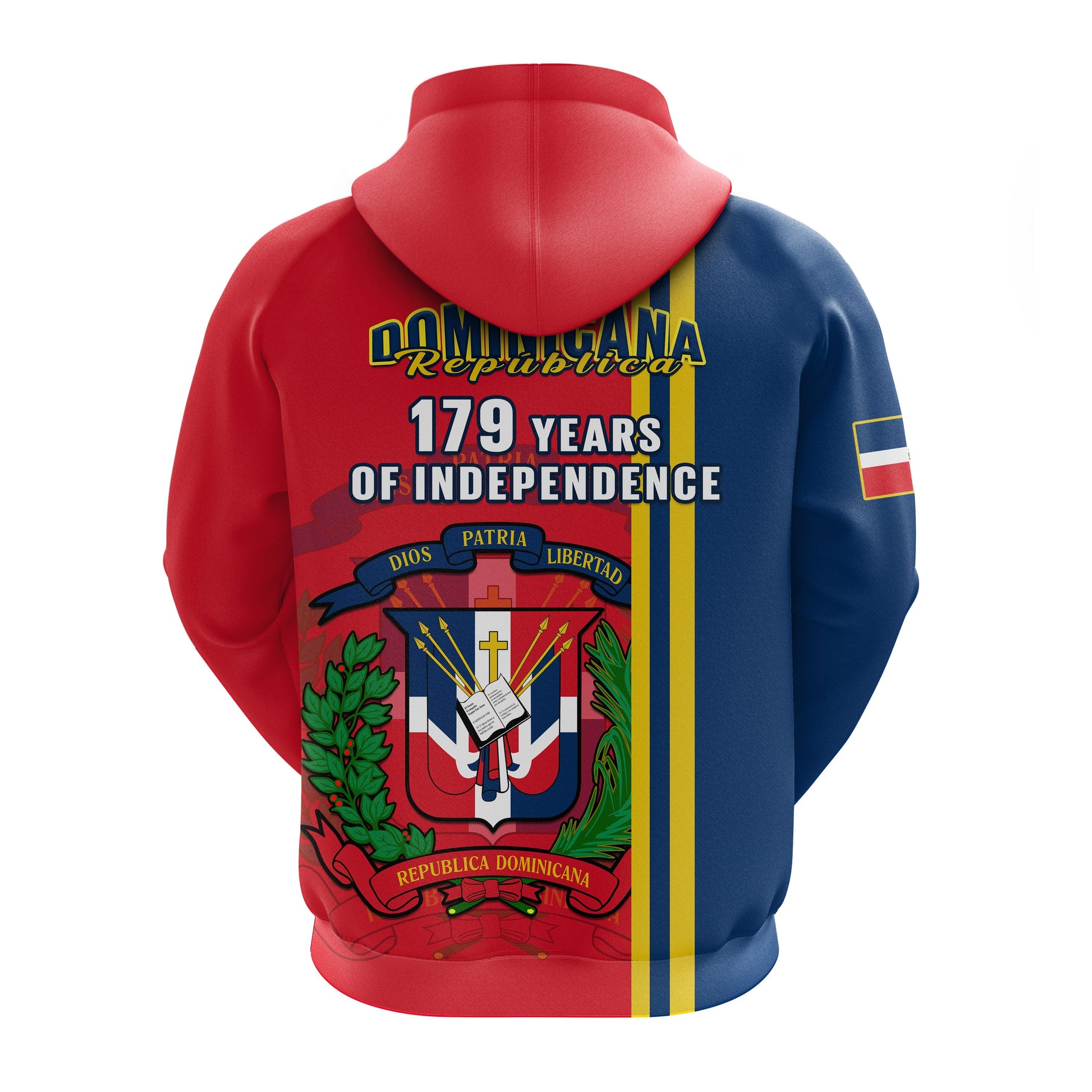 Dominican Republic Hoodie Happy 179 Years Of Independence LT14