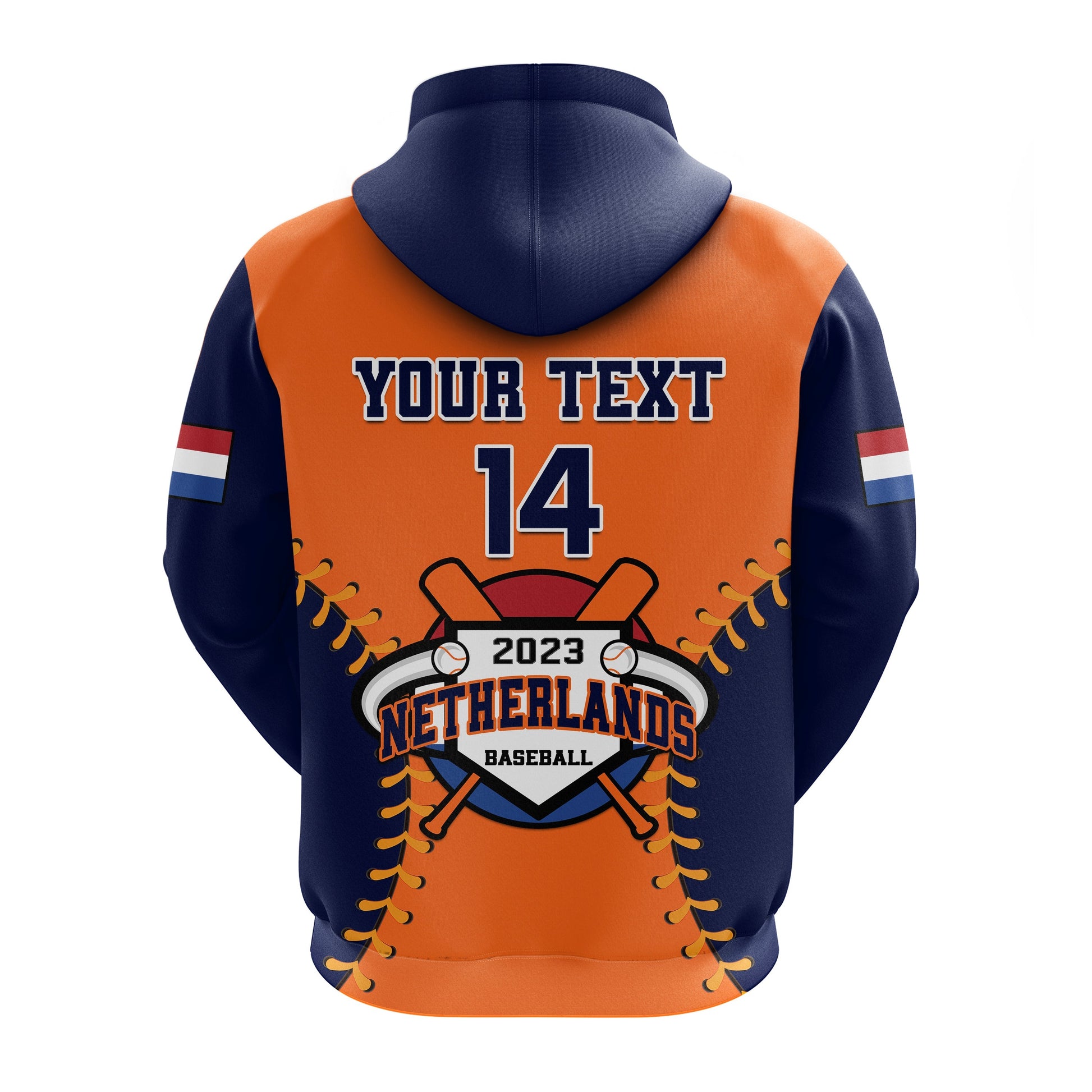 Custom Netherlands Baseball 2023 Hoodie Sporty Style LT14