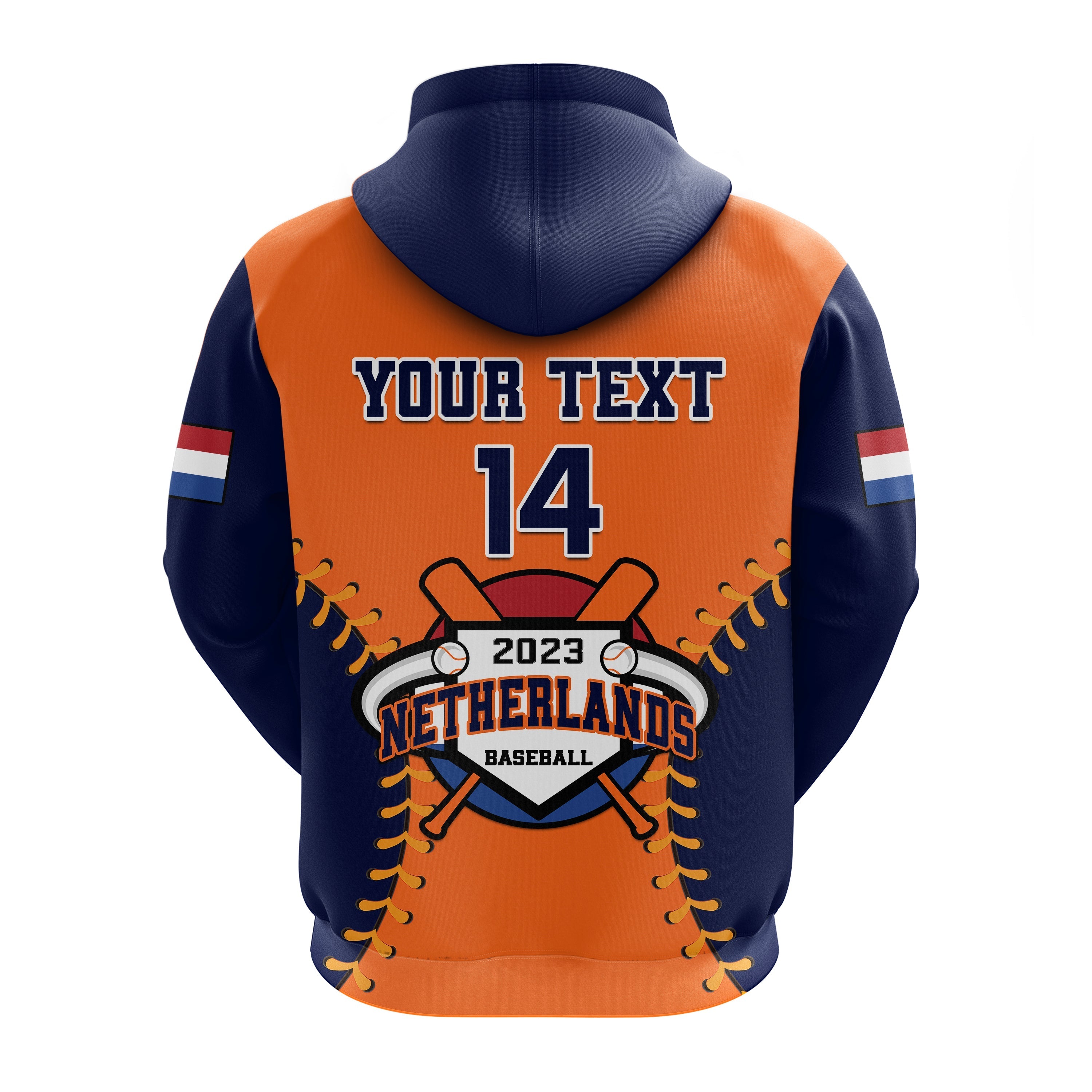 Custom Netherlands Baseball 2023 Hoodie Sporty Style LT14