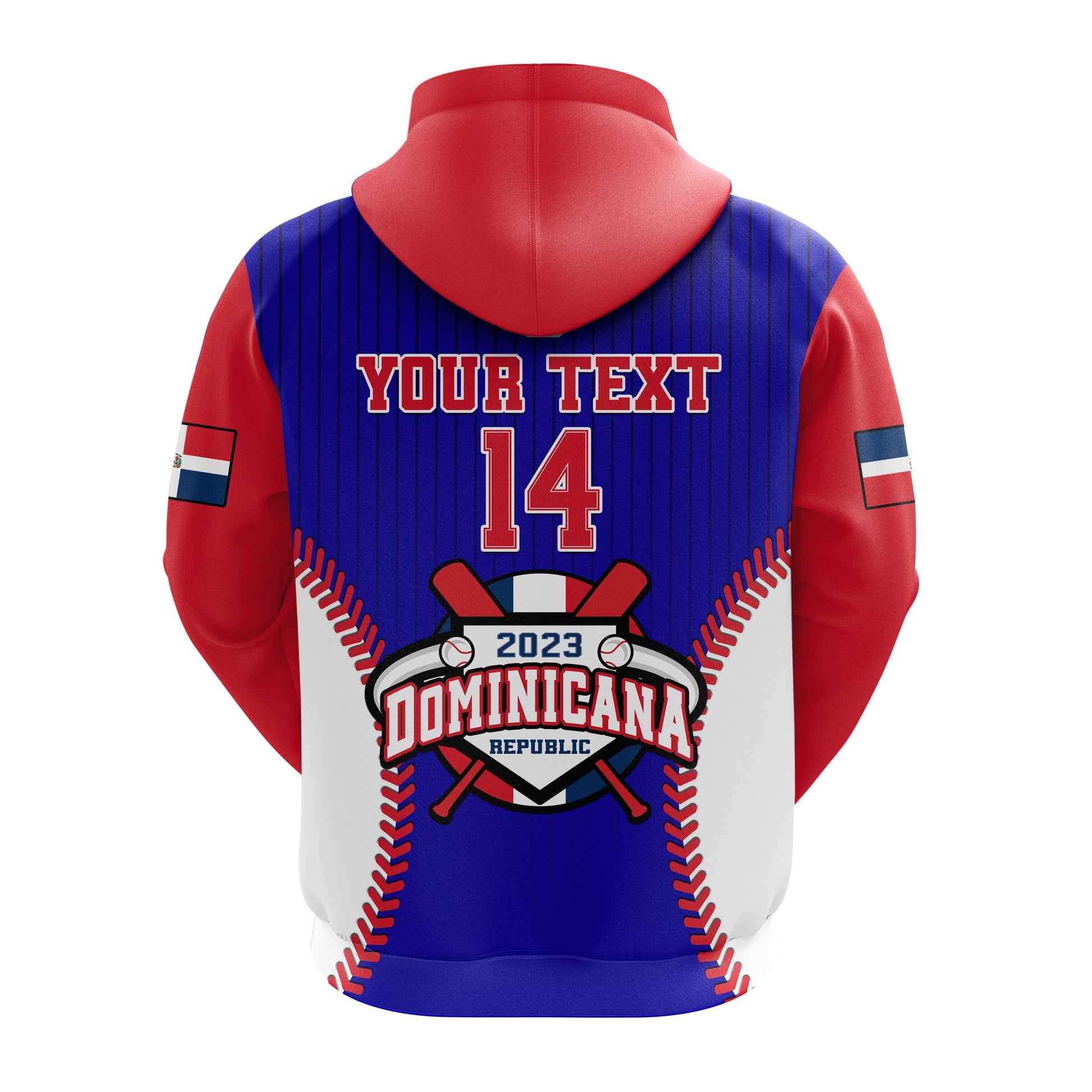 Custom Dominican Republic Baseball 2023 Hoodie Version Blue LT14