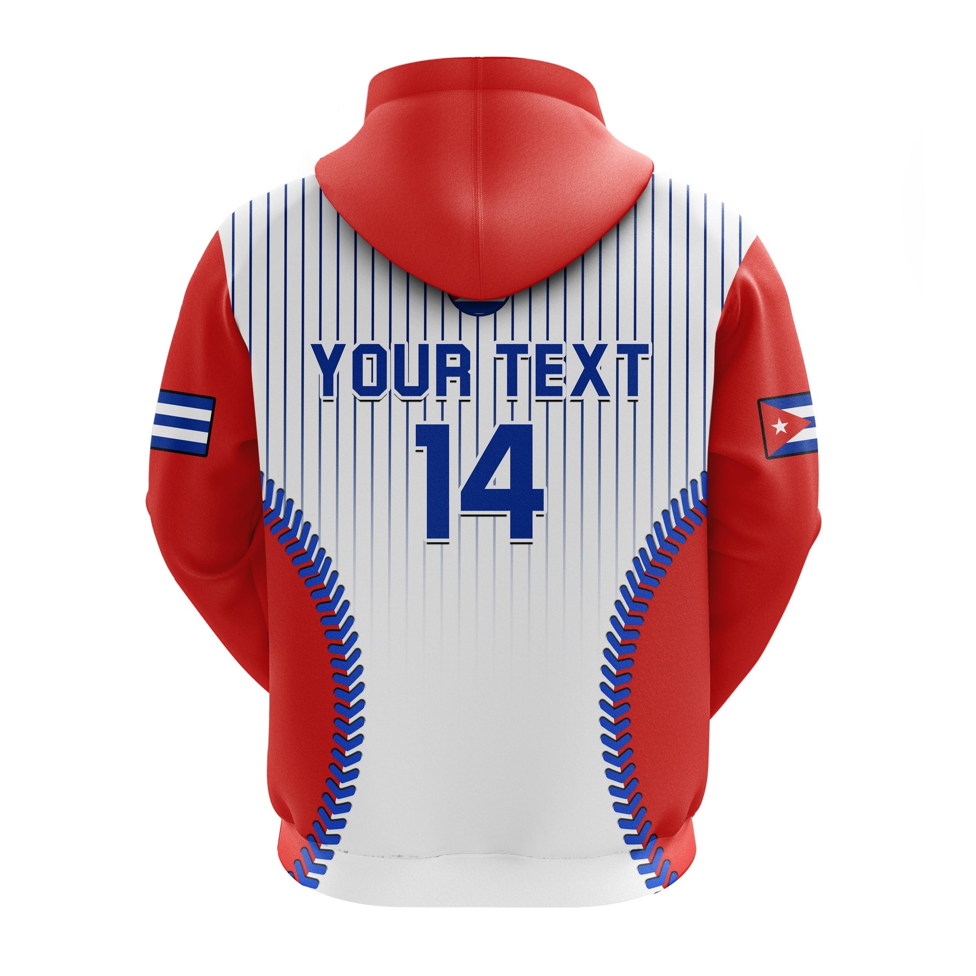 Custom Cuba Hoodie Baseball Sporty Style LT14