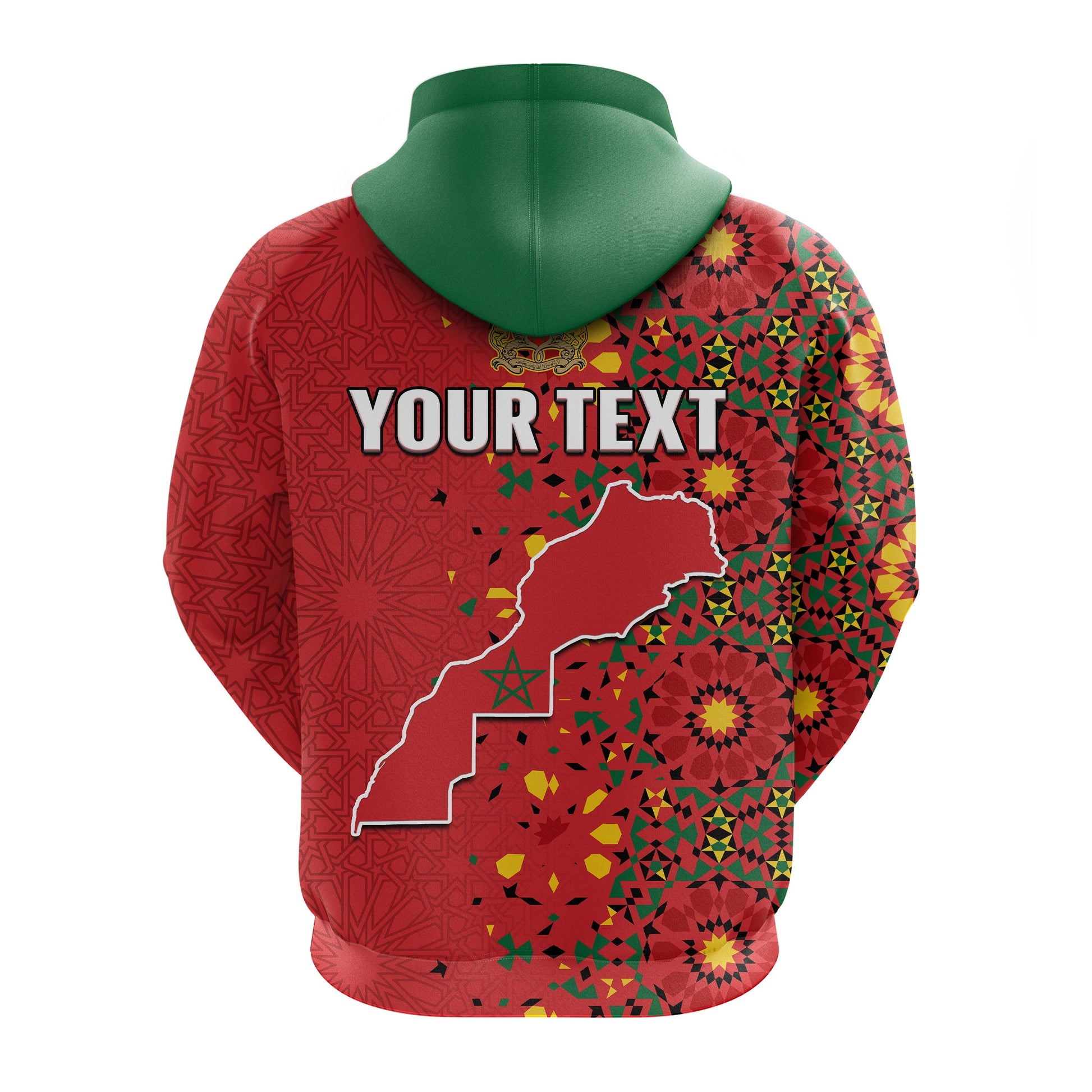 Custom Morocco Western Sahara Hoodie Map Red Moroccan Is Always In My Heart LT14