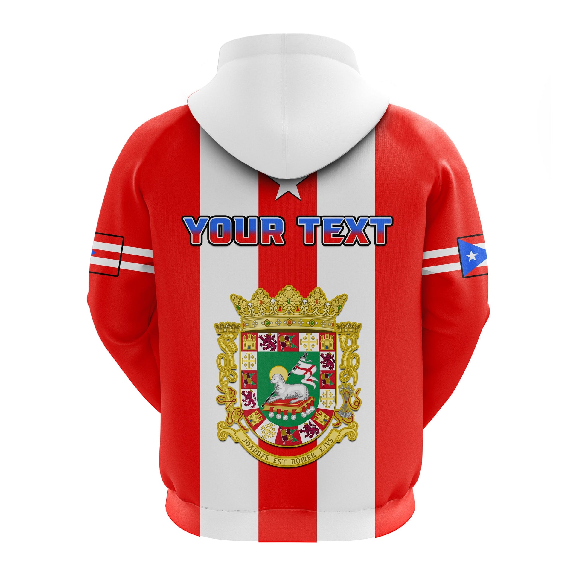 Custom Puerto Rico Hoodie Coat Of Arms Mix Flag LT14