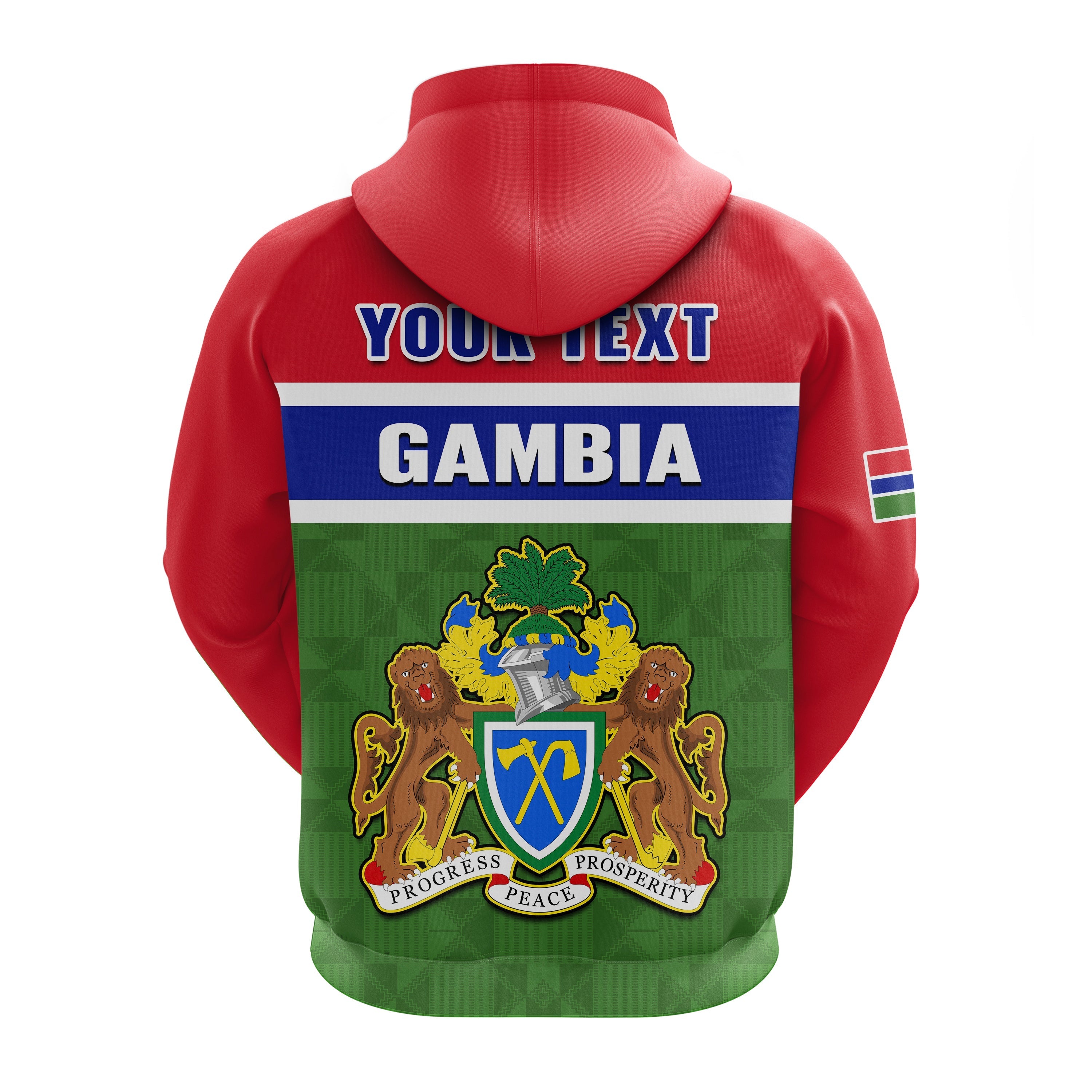 Custom Gambia Hoodie Happy 58th Independence Anniversary Flag Style LT14