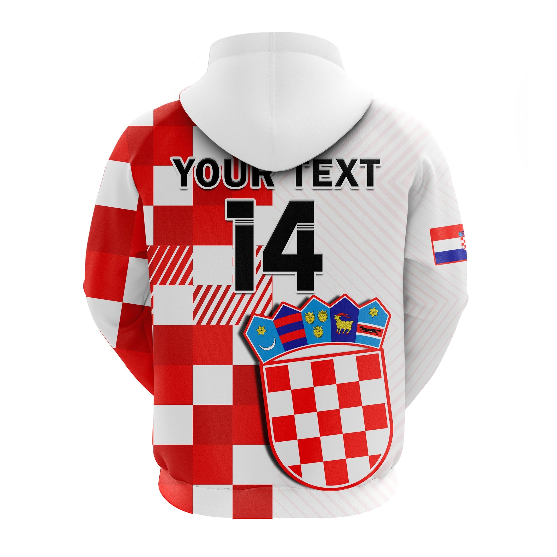 Custom Croatia Football Hoodie Hrvatska Checkerboard Champions WC 2022 LT14