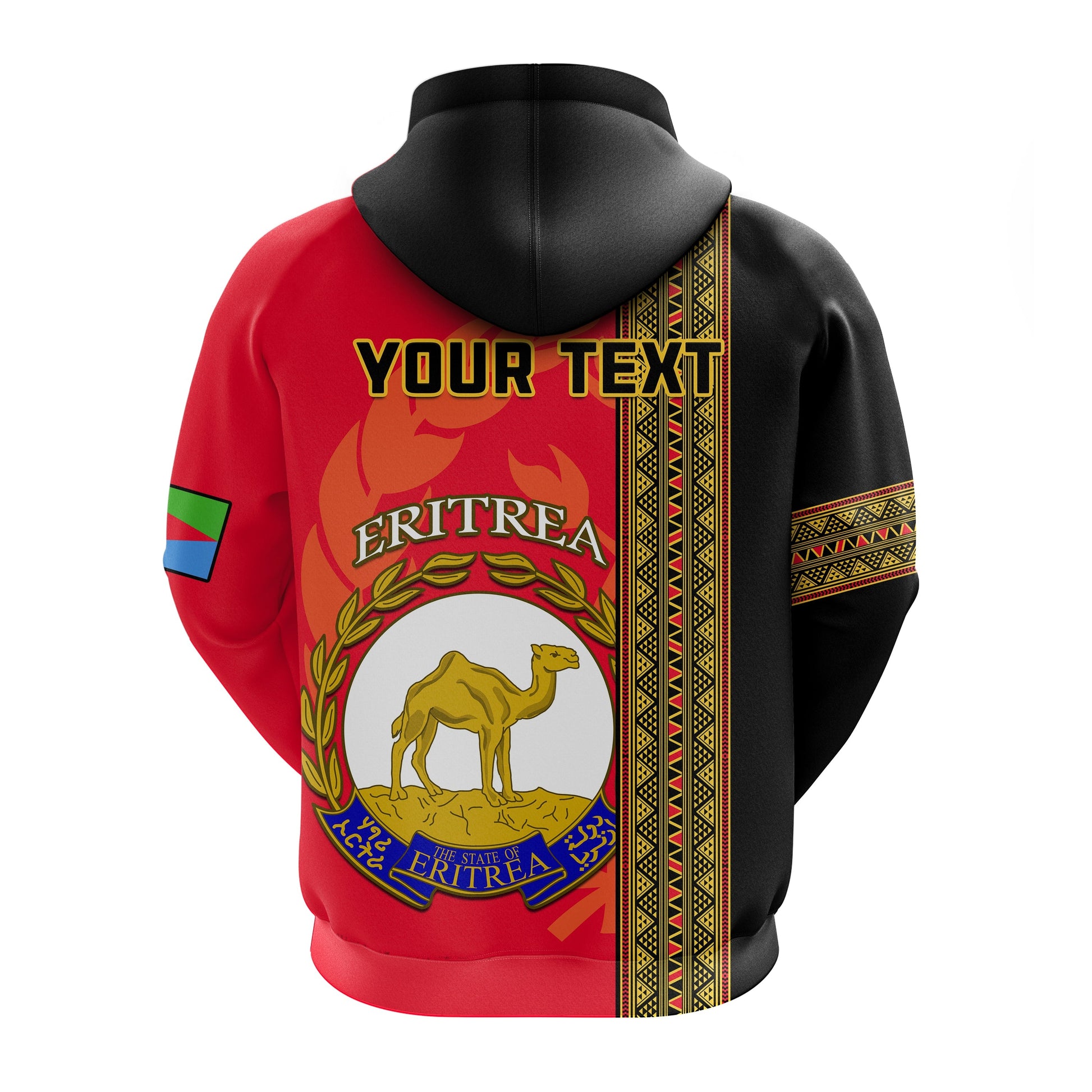 Custom Eritrea Hoodie African Pattern Happy Independence Day Version Black LT14