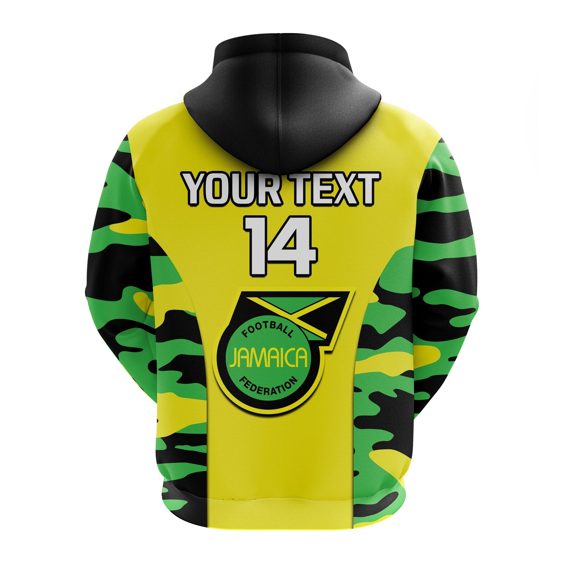 Custom Jamaica Football Hoodie Reggae Girlz 2023 Cup Of Nations Ver.02 LT14