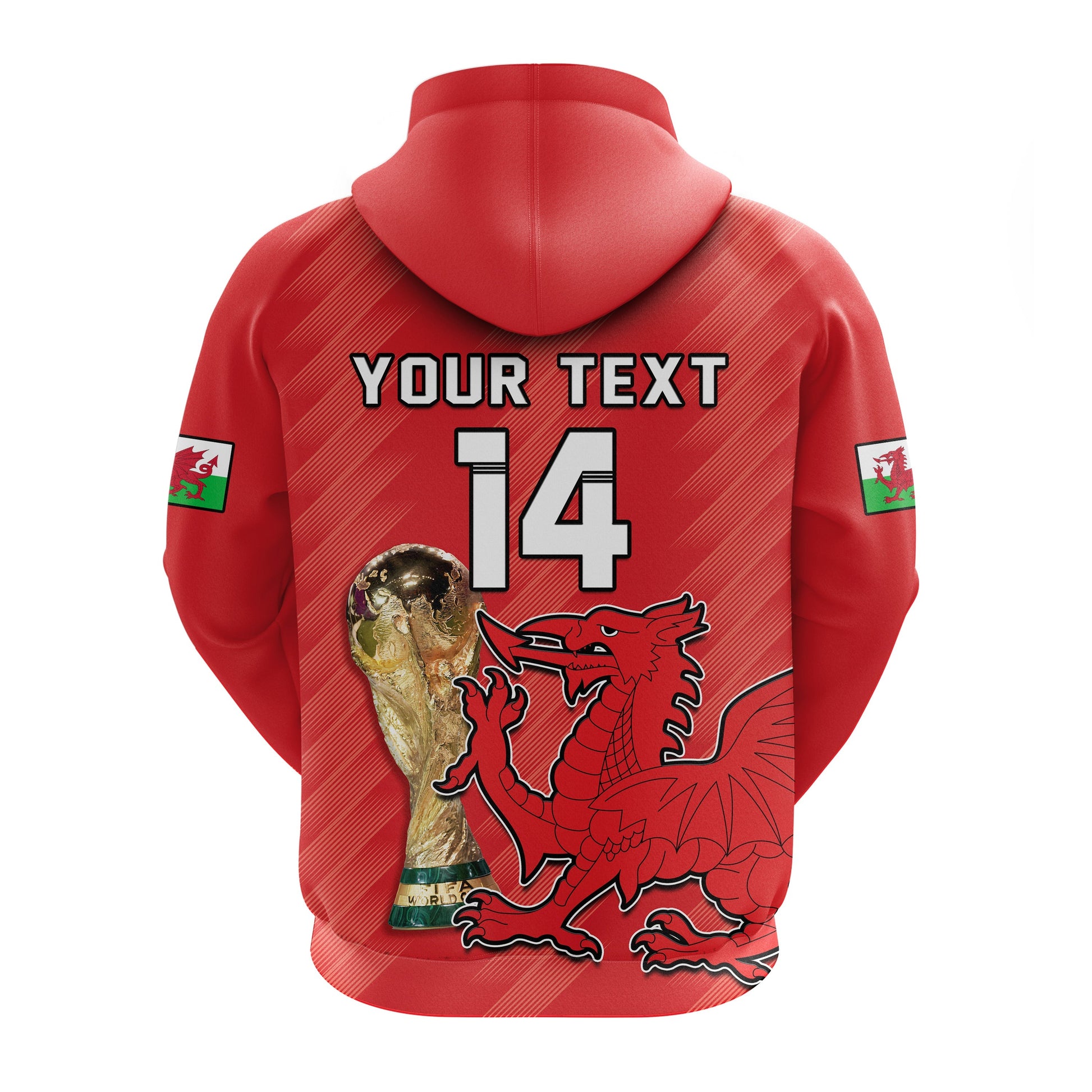 Custom Wales Football Hoodie Cymru Champions Football 2022 LT14