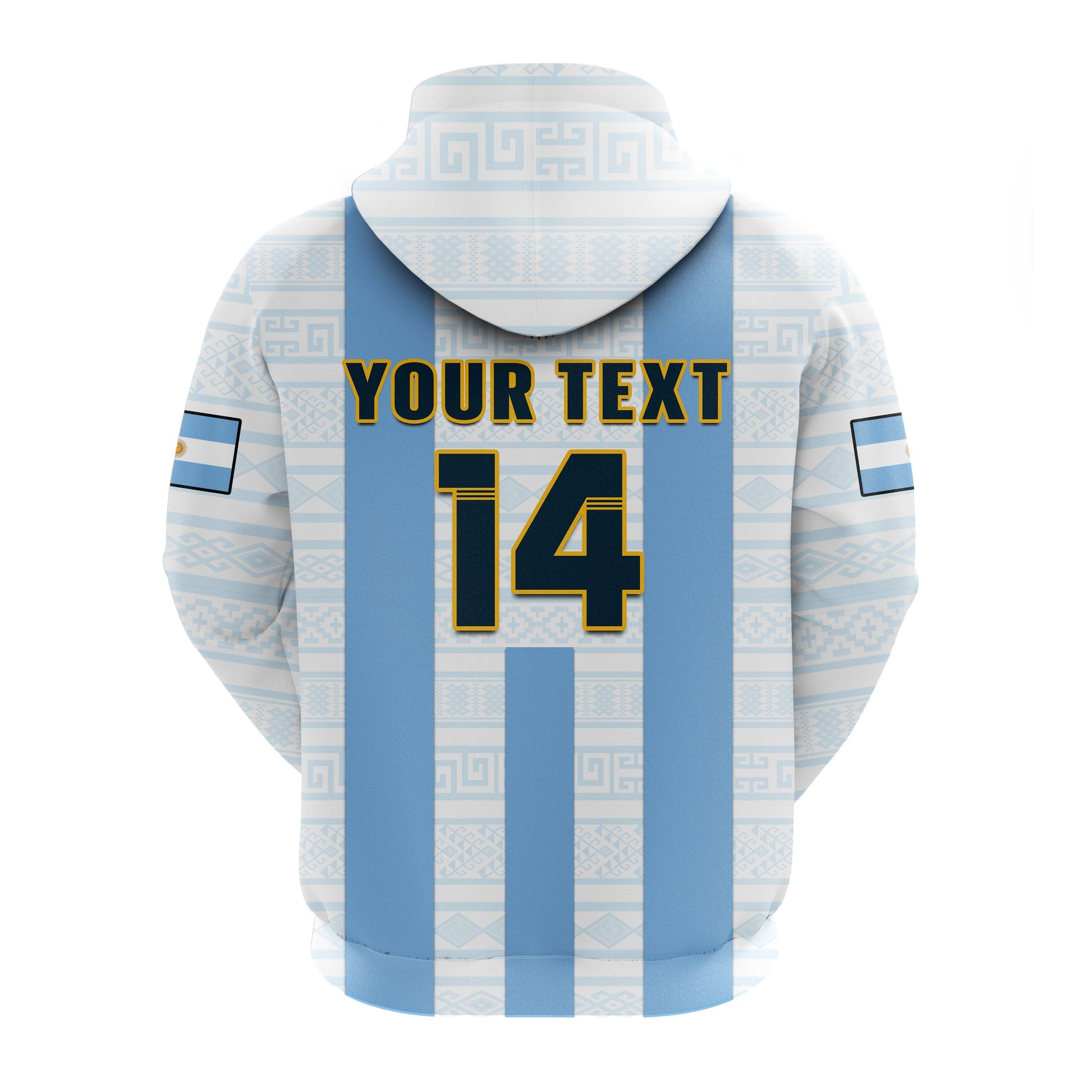Custom Argentina Football Hoodie World Cup La Albiceleste 3rd Champions Proud LT14