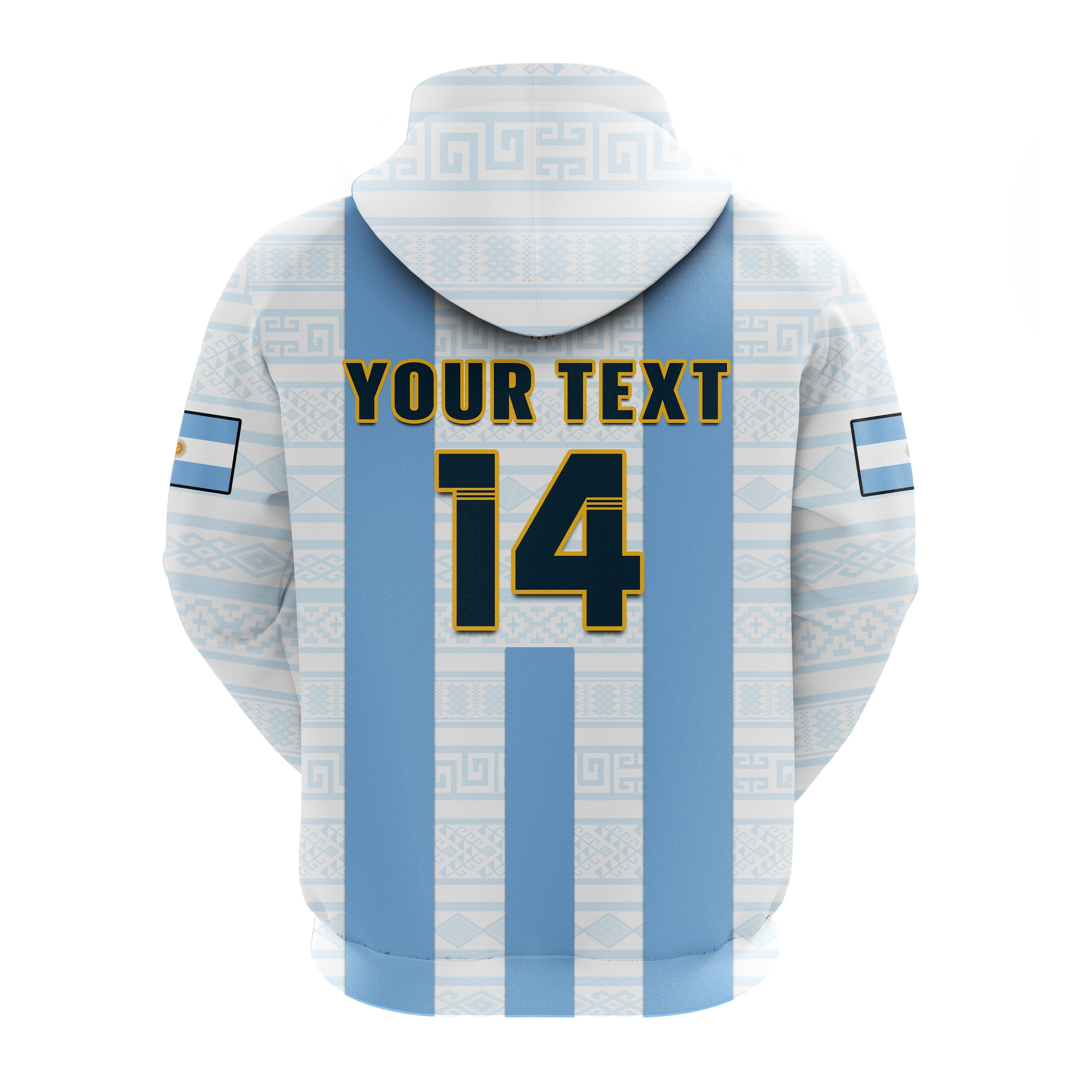 Custom Argentina Football Hoodie World Cup La Albiceleste 3rd Champions Proud LT14