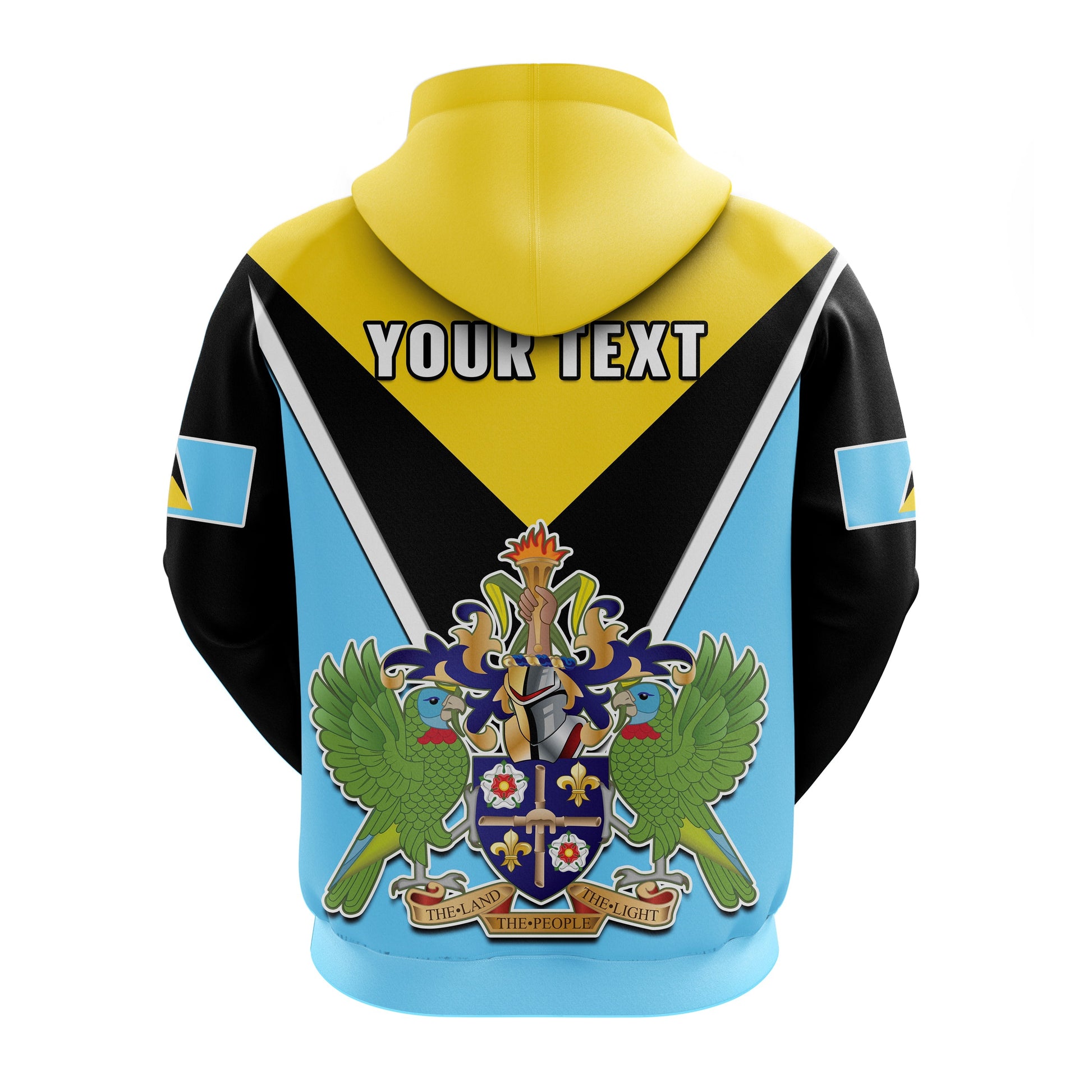Custom Saint Lucia Hoodie Happy 44 Years Of Independence LT14