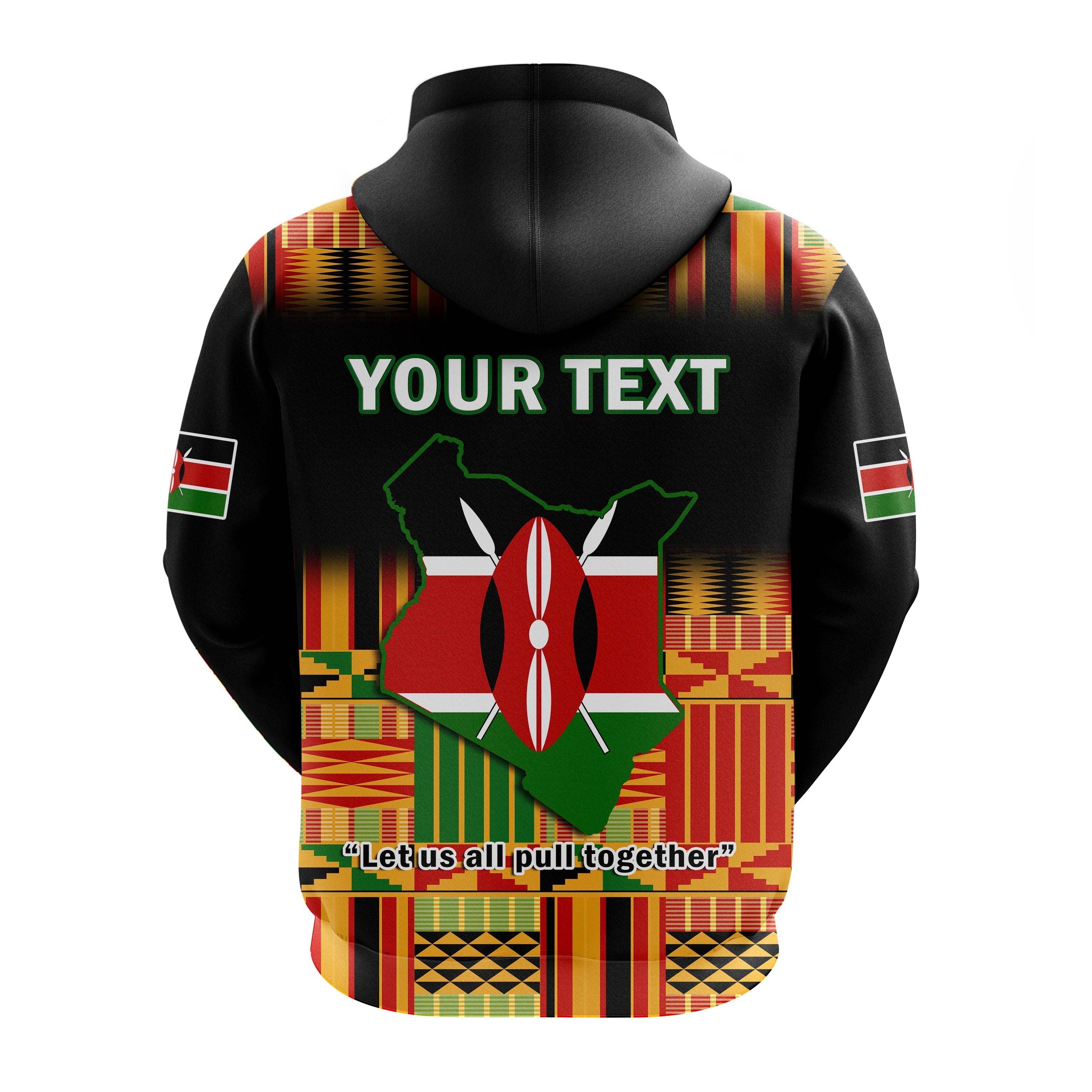 Custom Kenya Hoodie Happy Jamhuri Day Kenyan Pattern LT14