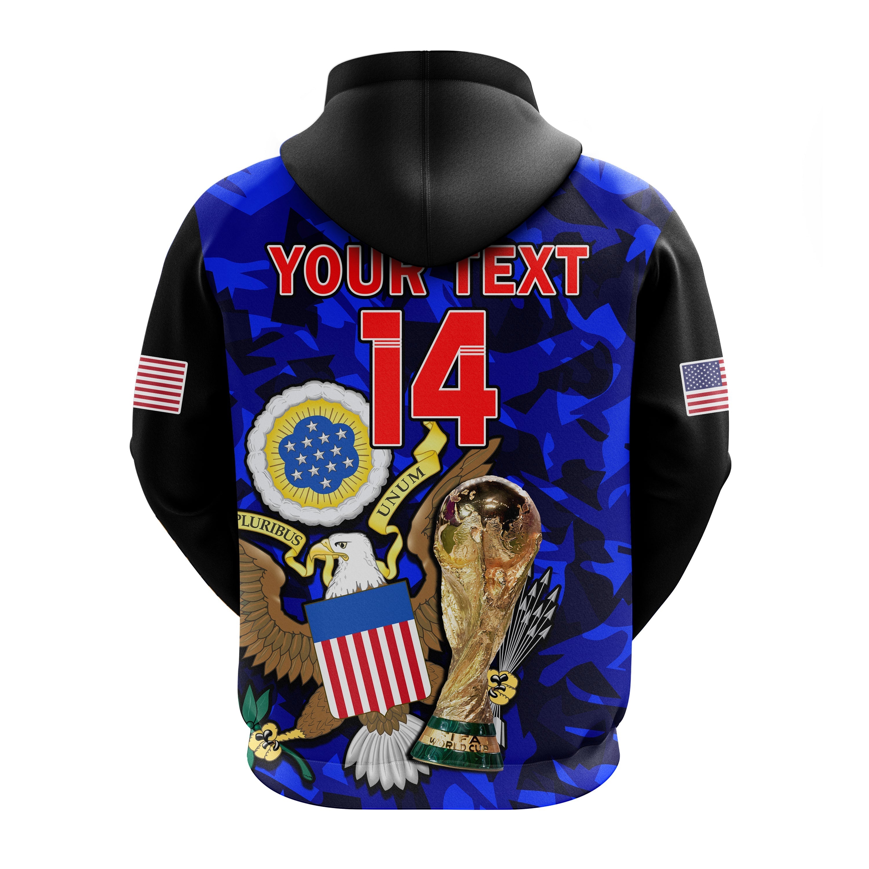 Custom USA Football Hoodie The Yanks Champions WC 2022 LT14