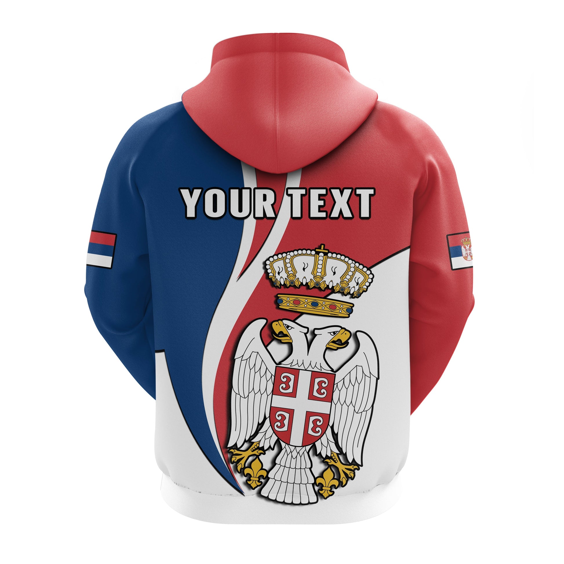 Custom Serbia Hoodie Happy Serbian Statehood Day With Coat Of Arms LT14