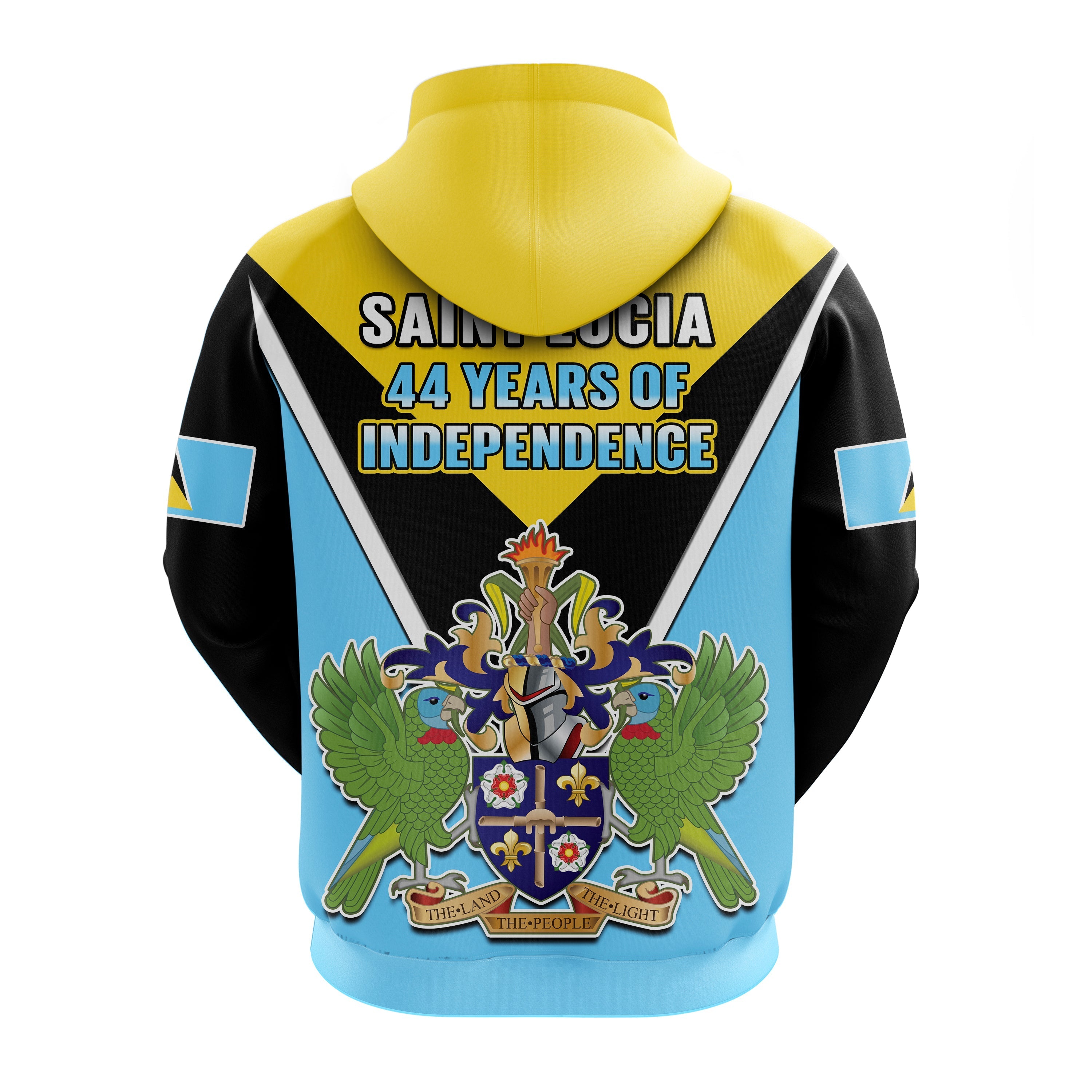 Saint Lucia Hoodie Happy 44 Years Of Independence LT14