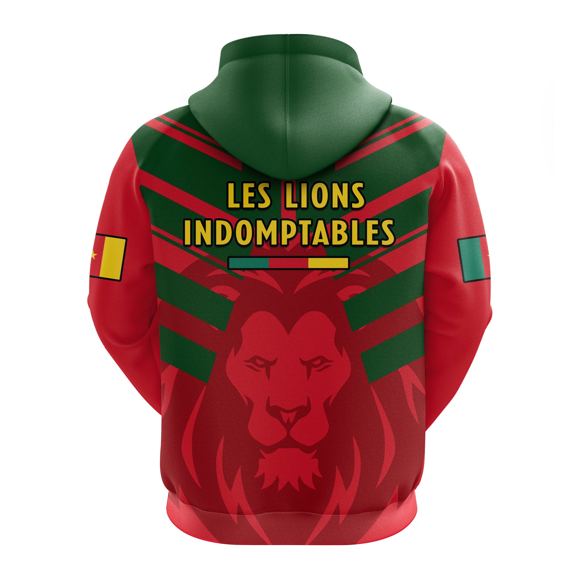 Cameroon Football Hoodie Les Lions Indomptables Red Football 2022 LT14