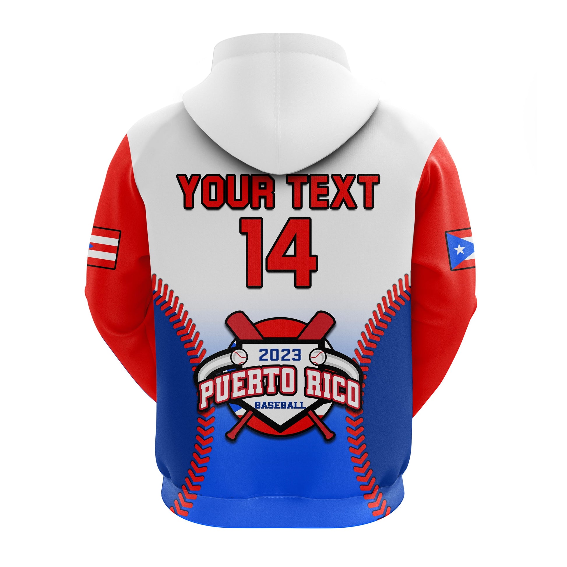 Custom Puerto Rico 2023 Hoodie Baseball Sporty Version LT14