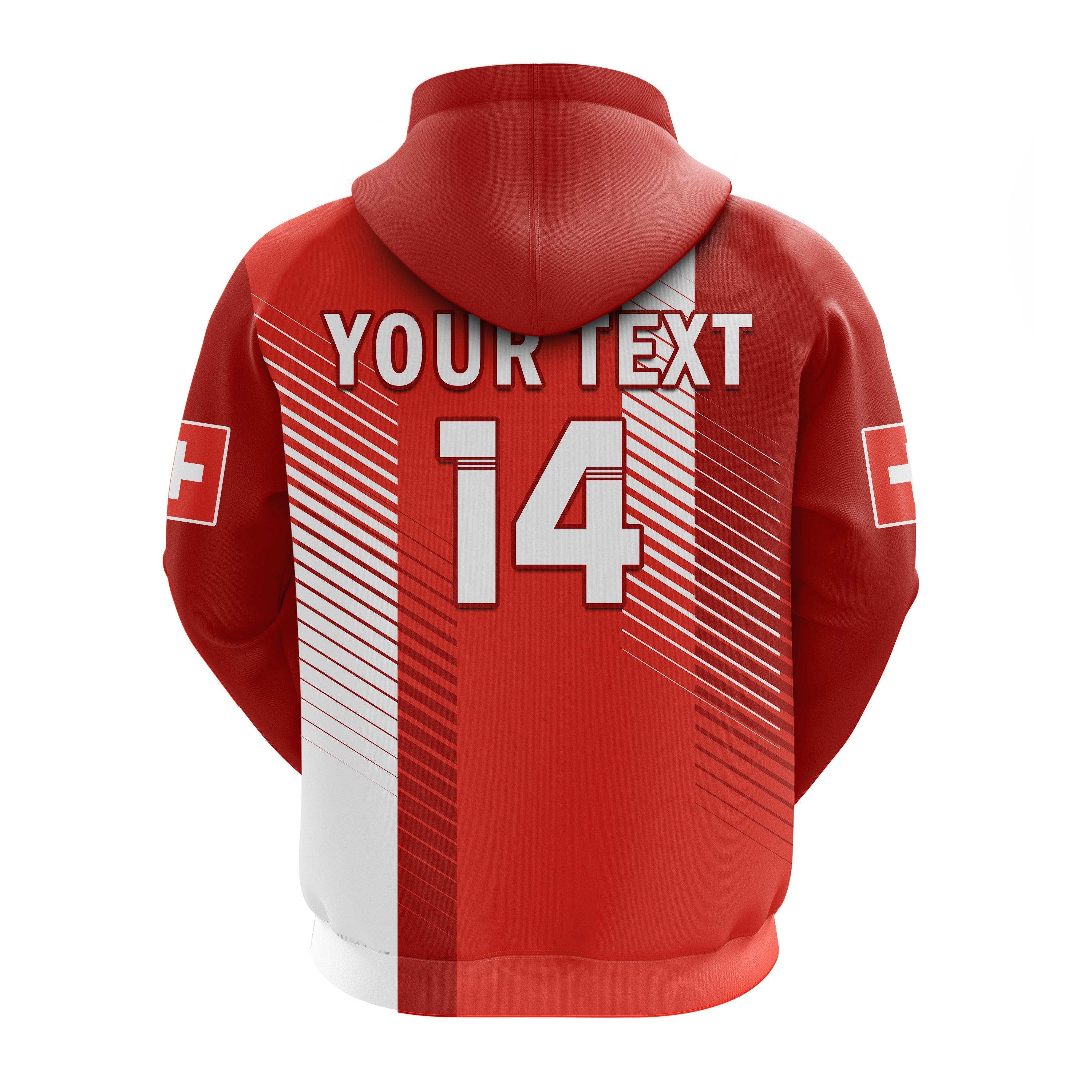 Custom Switzerland Football Hoodie Football 2022 LT14